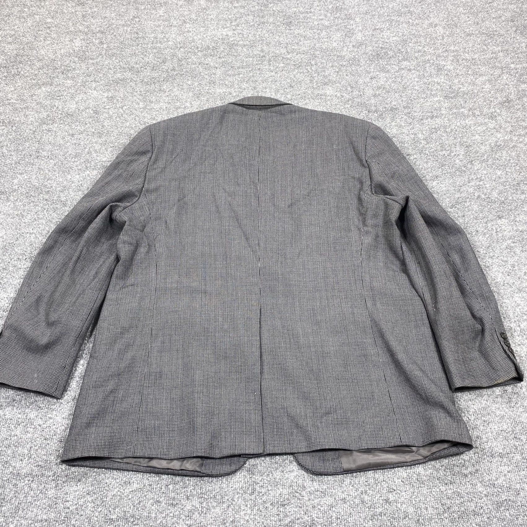 Chaps Chaps Blazer Mens 48L Long Gray Check Wool Sport Coat Two-Button Lined Jacket Size 48R - 7 Thumbnail