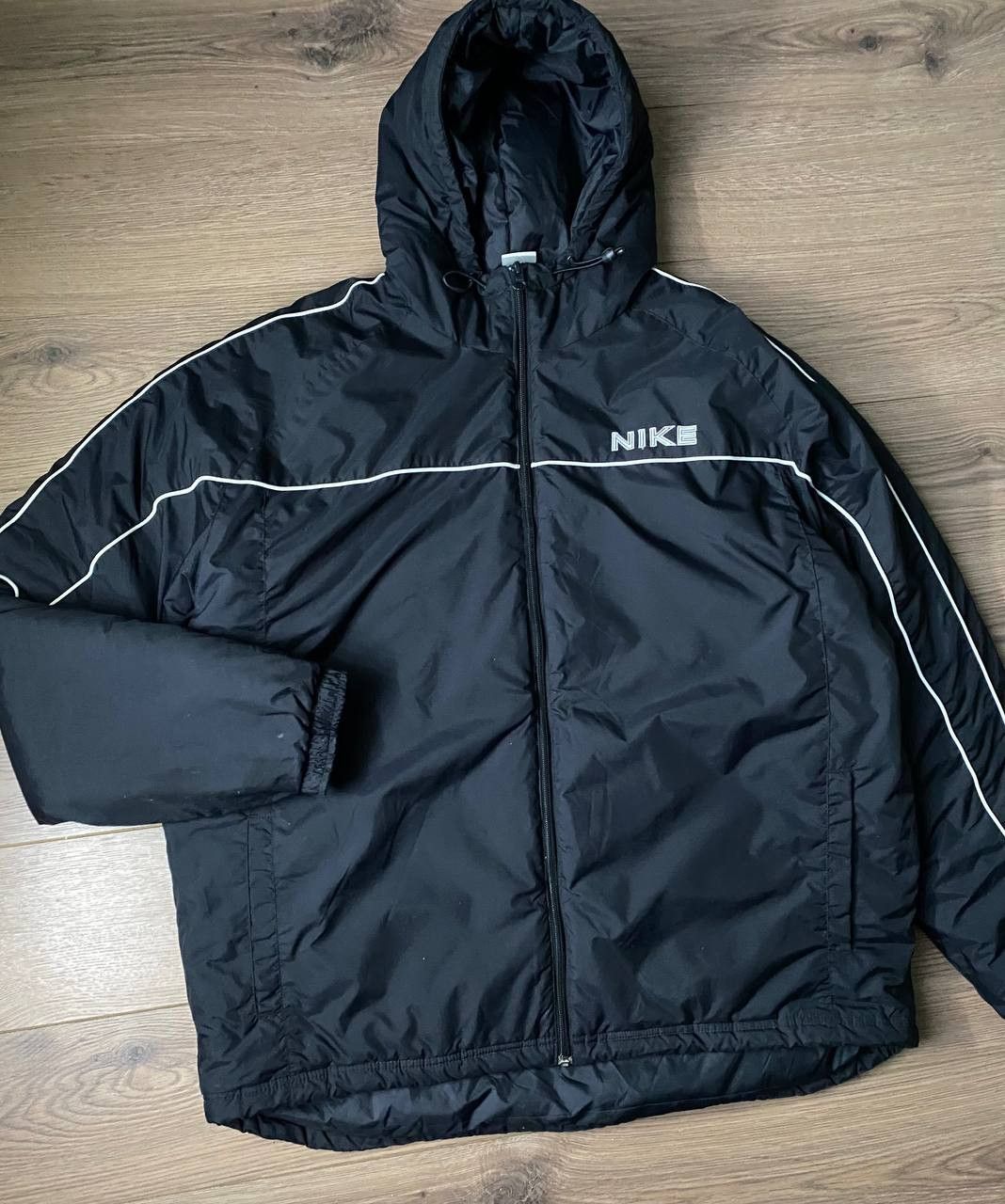 Nike × Vintage Vintage Nike Puffer 90's Jacket Black Size XL Size US XL / EU 56 / 4 - 3 Thumbnail