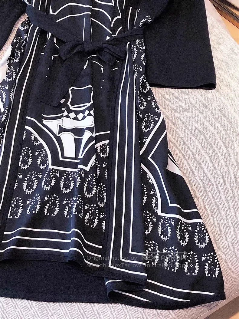 Hermes Hermes Spring/Autumn Twillaine series, black and white sil Size XXS / US 00 / IT 34 - 4 Thumbnail