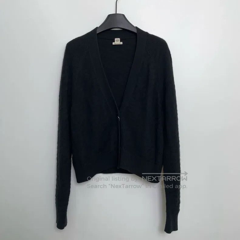 Hermes Hermes Diagonal Pattern Jacquard Black Cardigan Size S / US 4 / IT 40 - 2 Thumbnail