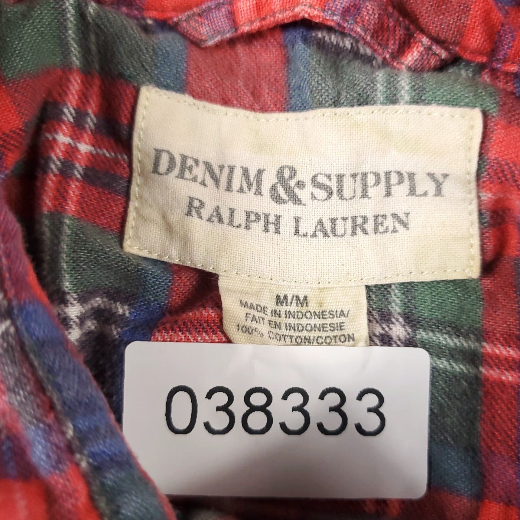 Ralph Lauren Denim & Supply Ralph Lauren Button-Up Shirt Mens Medium Red Plaid Long Sleeve Casual Workwear Size US M / EU 48-50 / 2 - 6 Thumbnail