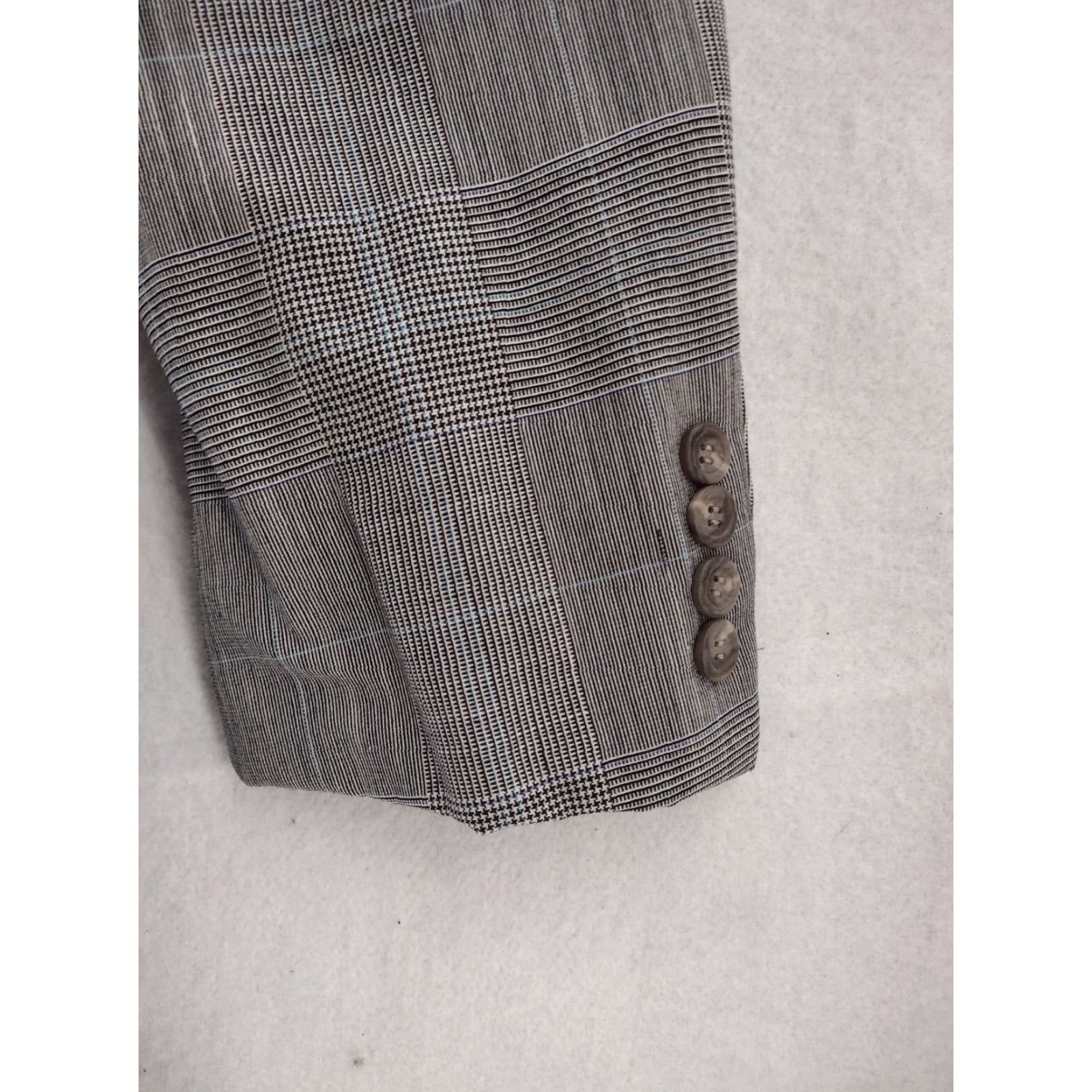 Ralph Lauren VINTAGE Ralph Lauren Polo University Blazer Men's 44 Wool Plaid Checks University Theme Gray Mens Size US XXL / EU 58 / 5 - 3 Thumbnail