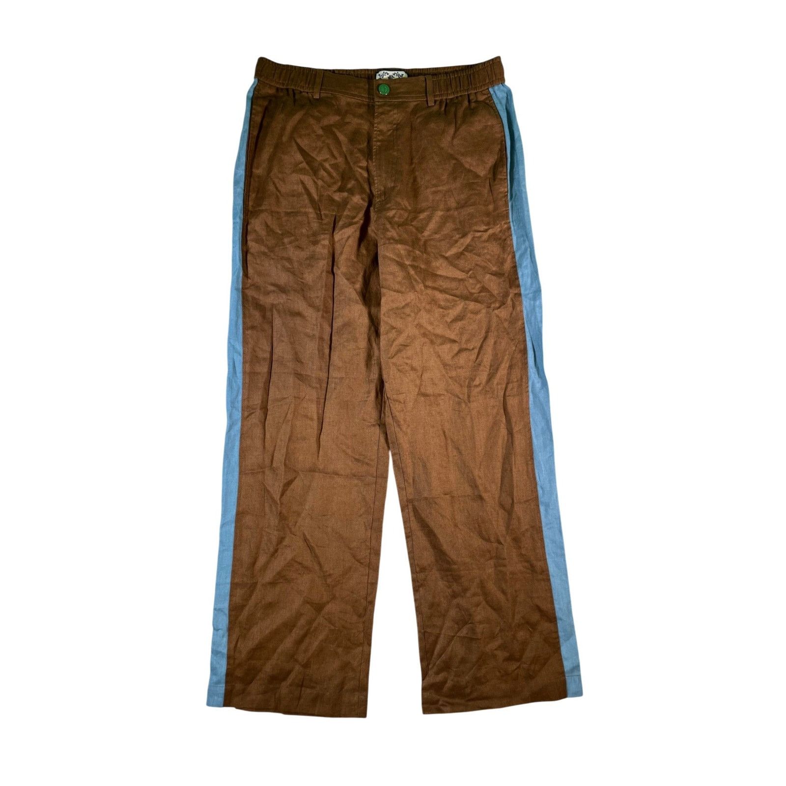 Eric Emanuel Eric Emanuel Linen Brown & Blue Pants Size US 34 / EU 50 - 1 Thumbnail