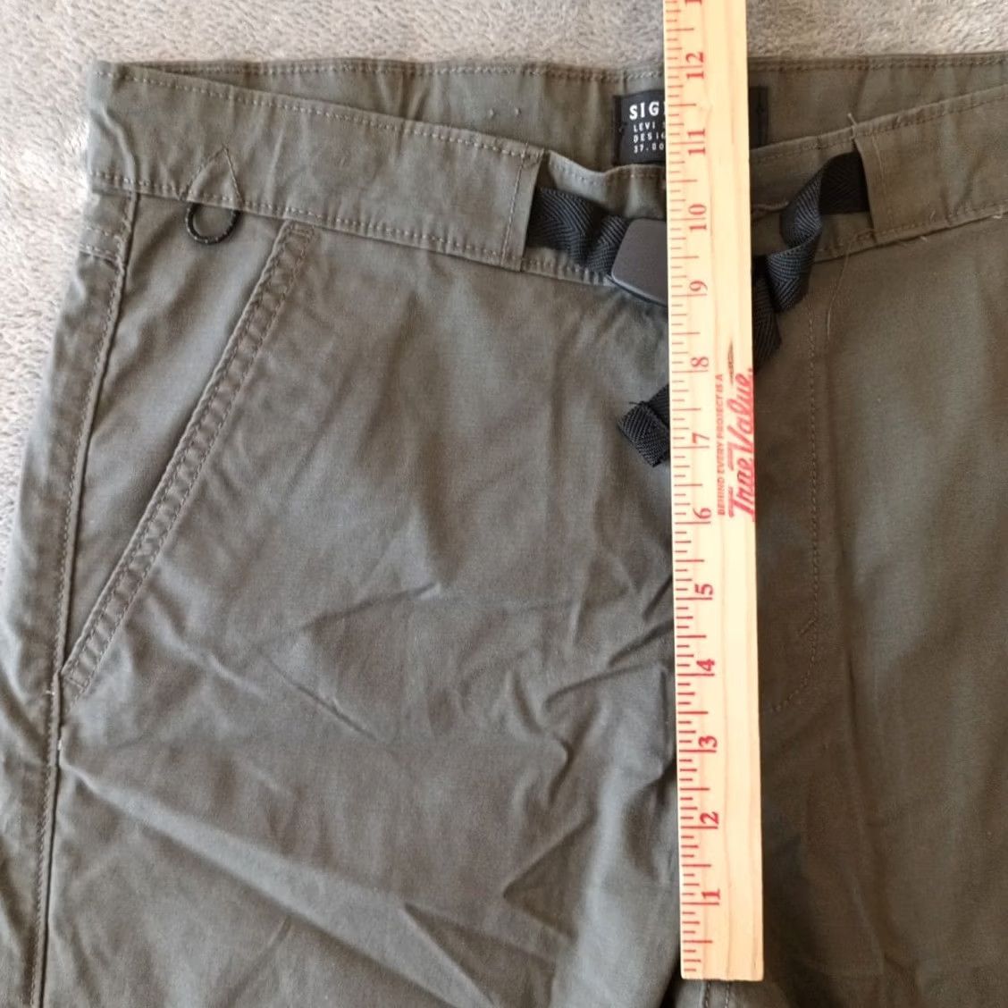 Levi's Levi's Pants Mens Size 32 Green Belted 32x29 Cotton Blend Straight Leg Chino Regular Rise 32 Inseam 29 Belted Front Flat Front Size US 32 / EU 48 - 4 Thumbnail