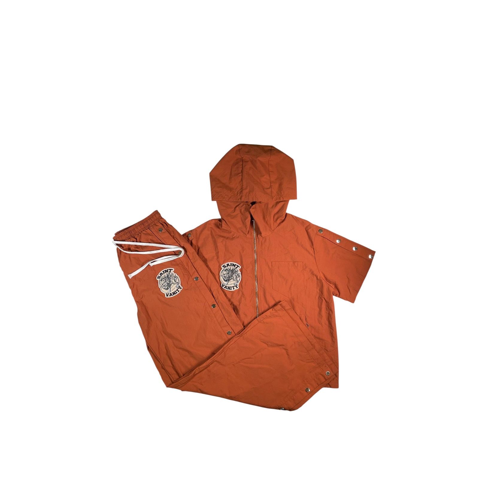 Saint Vanity Saint Vanity Cognac Button Up Shirt & Pants Set Size US M / EU 48-50 / 2 - 2 Thumbnail