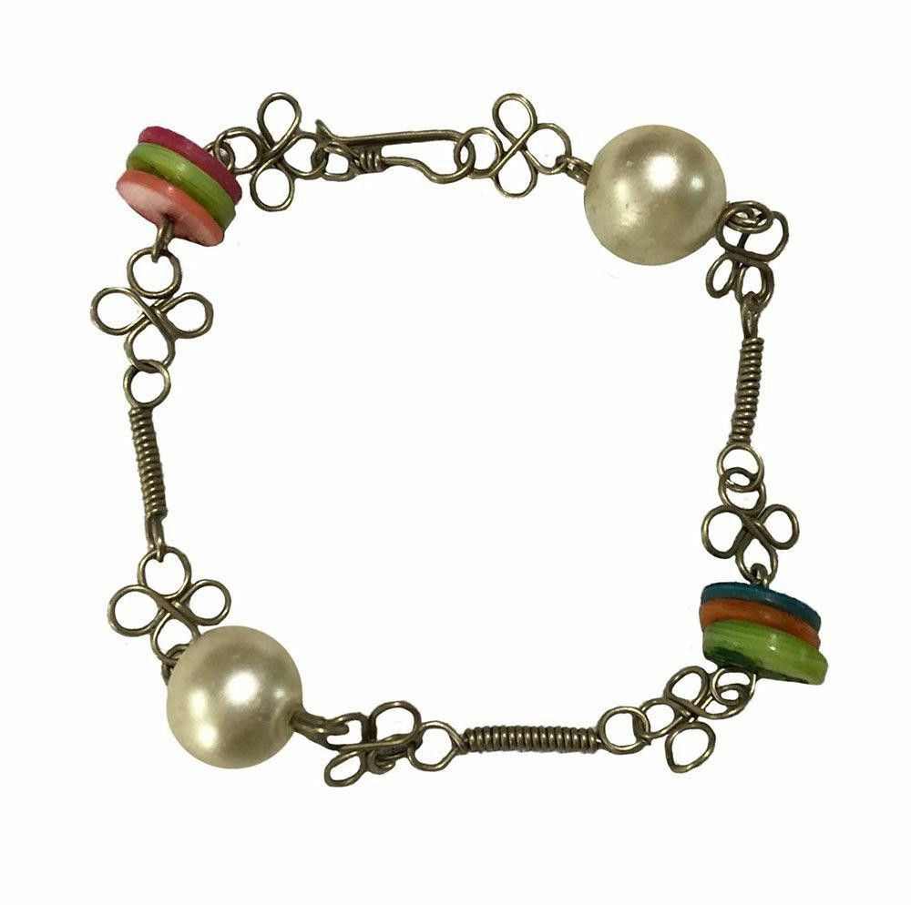 Designer HandMade Set Of Mother Of Pearl Dyed Disc Beads & Simulated Size ONE SIZE - 5 Thumbnail