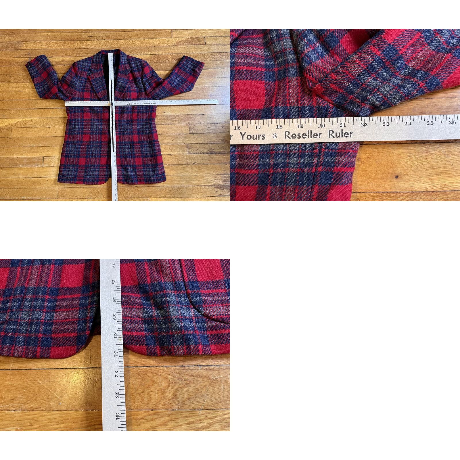 Vintage VINTAGE LL Bean Coat Women’s 14 Red Black Tartan Plaid Size XL / US 12-14 / IT 48-50 - 9 Thumbnail