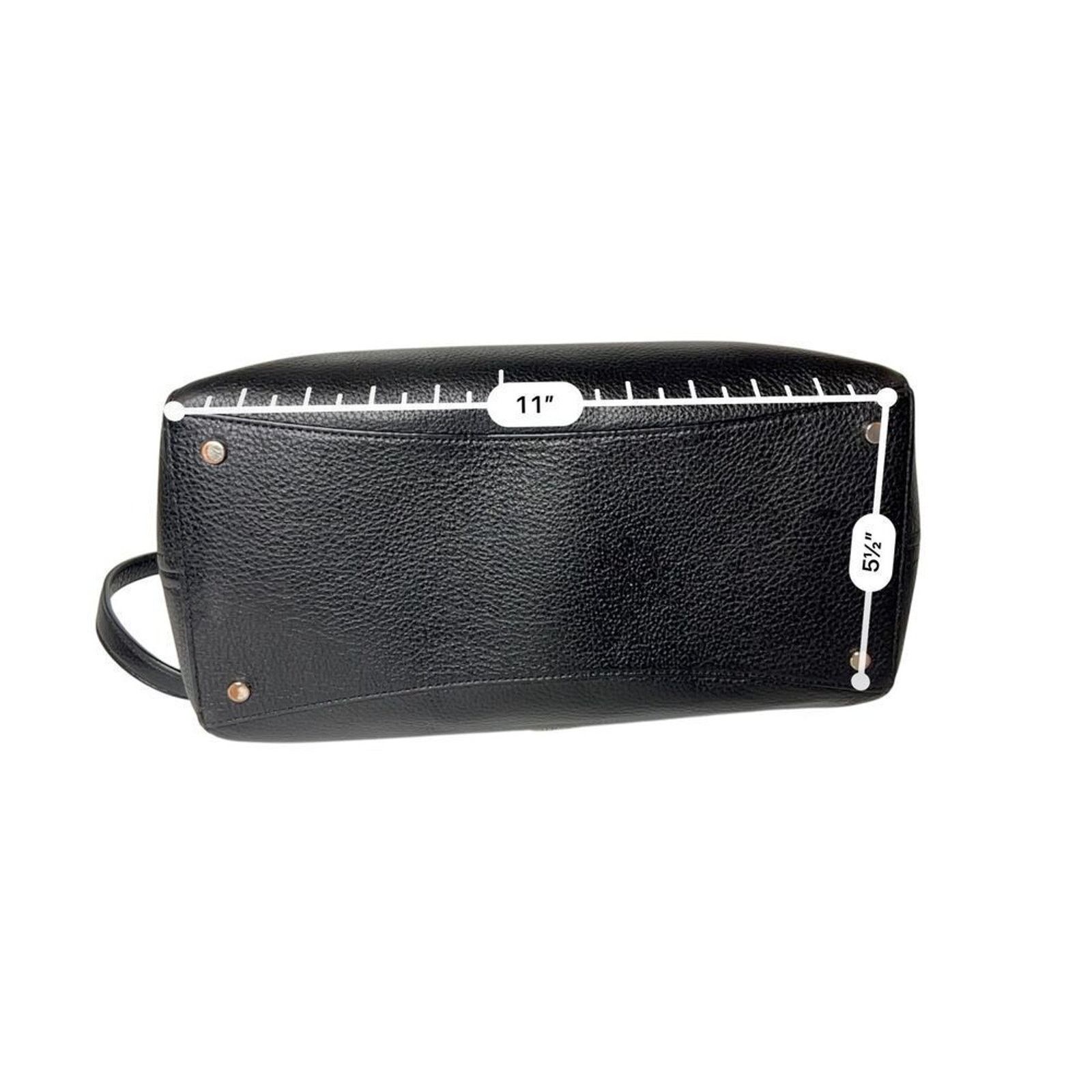Kate Spade Kate Spade Leila Pebbled Leather Satchel Handbag Black $399 Size ONE SIZE - 8 Thumbnail
