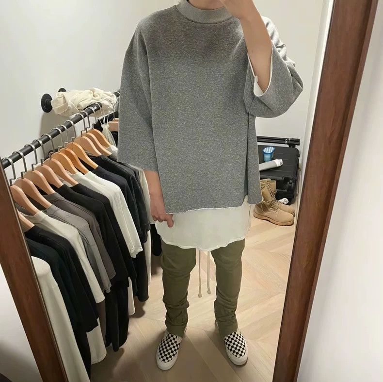 Fear of God Fear of God Snowflake gray cropped sleeves Size US XL / EU 56 / 4 - 6 Thumbnail