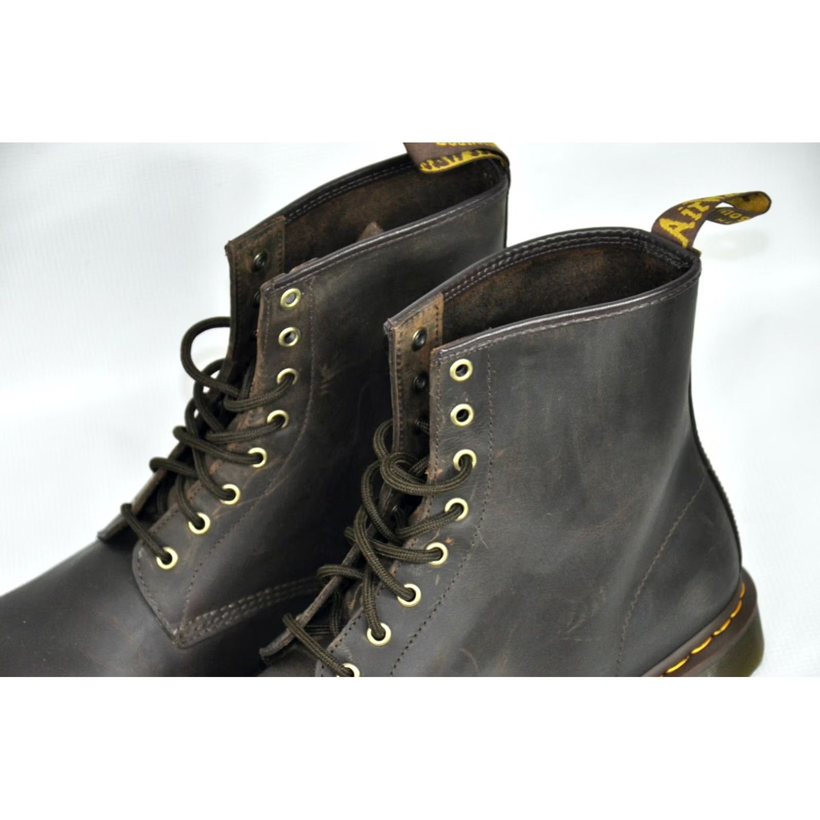 Dr. Martens Dr. Martens 1460 8 Leather Boots Mens EU47 US13 UK12 Brown Combat Lace Up Boots Size US 12 / EU 45 - 5 Thumbnail