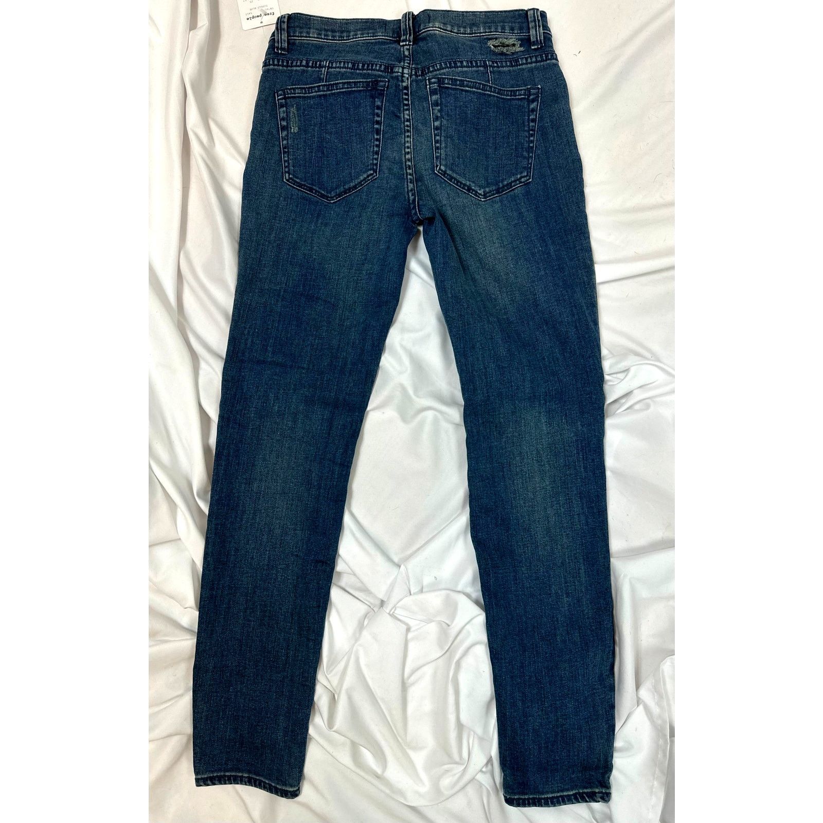 Free People Free People Fishnet-Inlet Skinny Jeans Tupelo Blue 25 Size 25" / US 0 / IT 36 - 15 Thumbnail