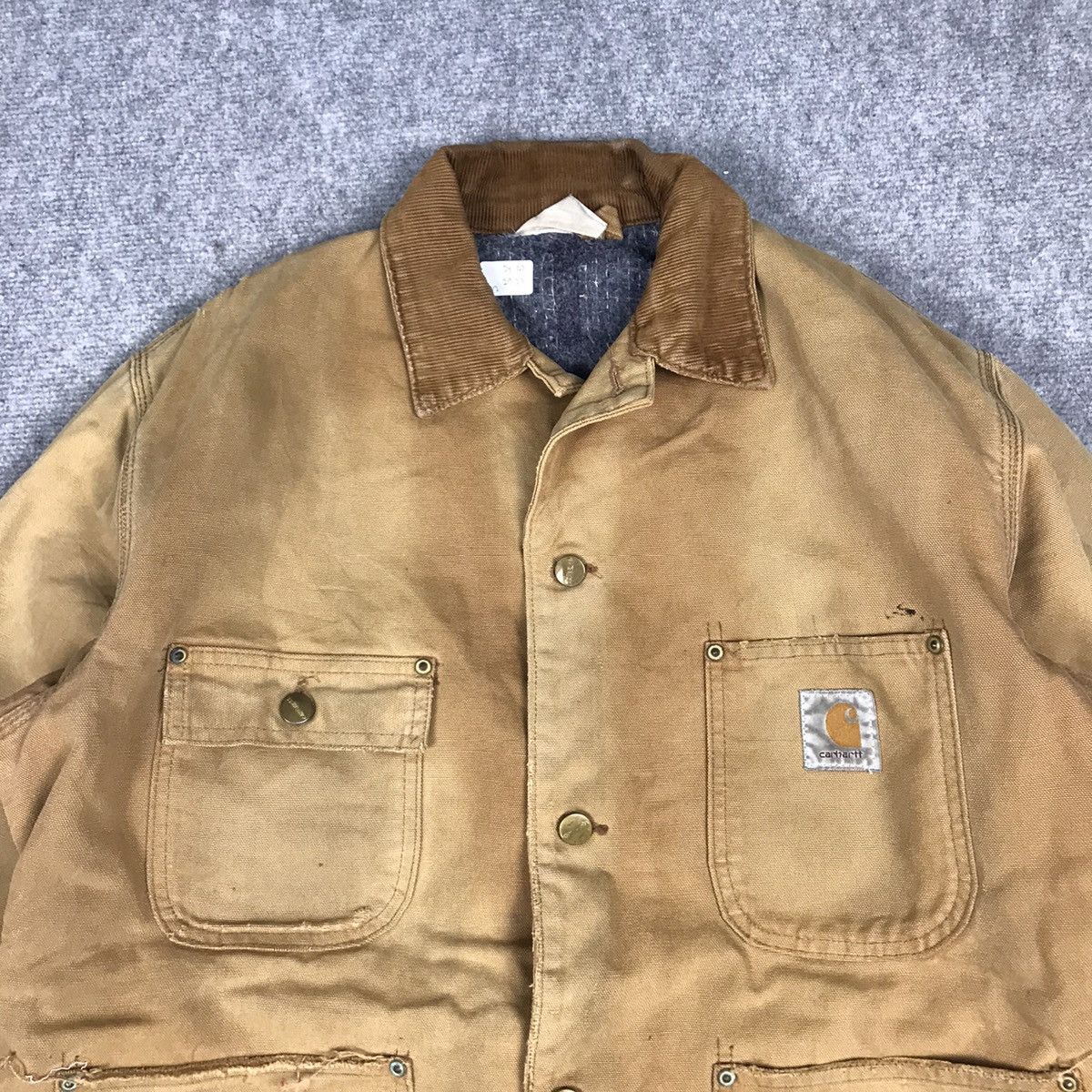 Carhartt × Vintage Carhartt Blanket Jacket Distressed Brown Jacket Size US M / EU 48-50 / 2 - 2 Thumbnail