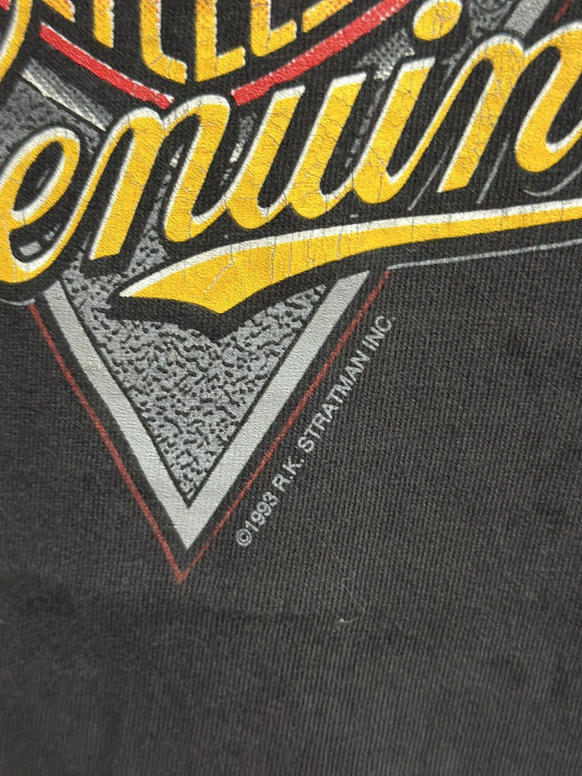 Harley Davidson Thrashed Vintage 90s Harley Davidson R.K Stratman Distress T Size US XL / EU 56 / 4 - 6 Thumbnail