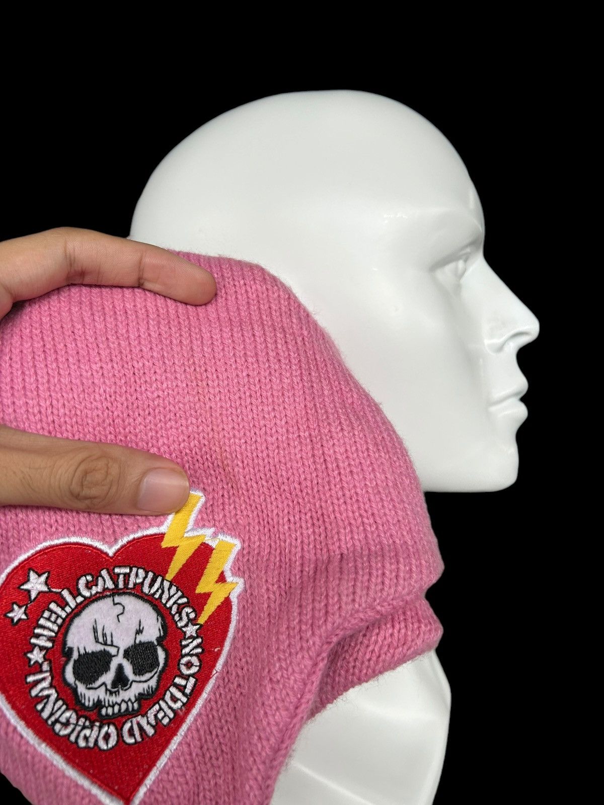 Japanese Brand × Kapital × Vintage ☠️ HELL CAT PUNKS JAPANESE BEANIE HATS 🎌☠️ Size ONE SIZE - 4 Thumbnail