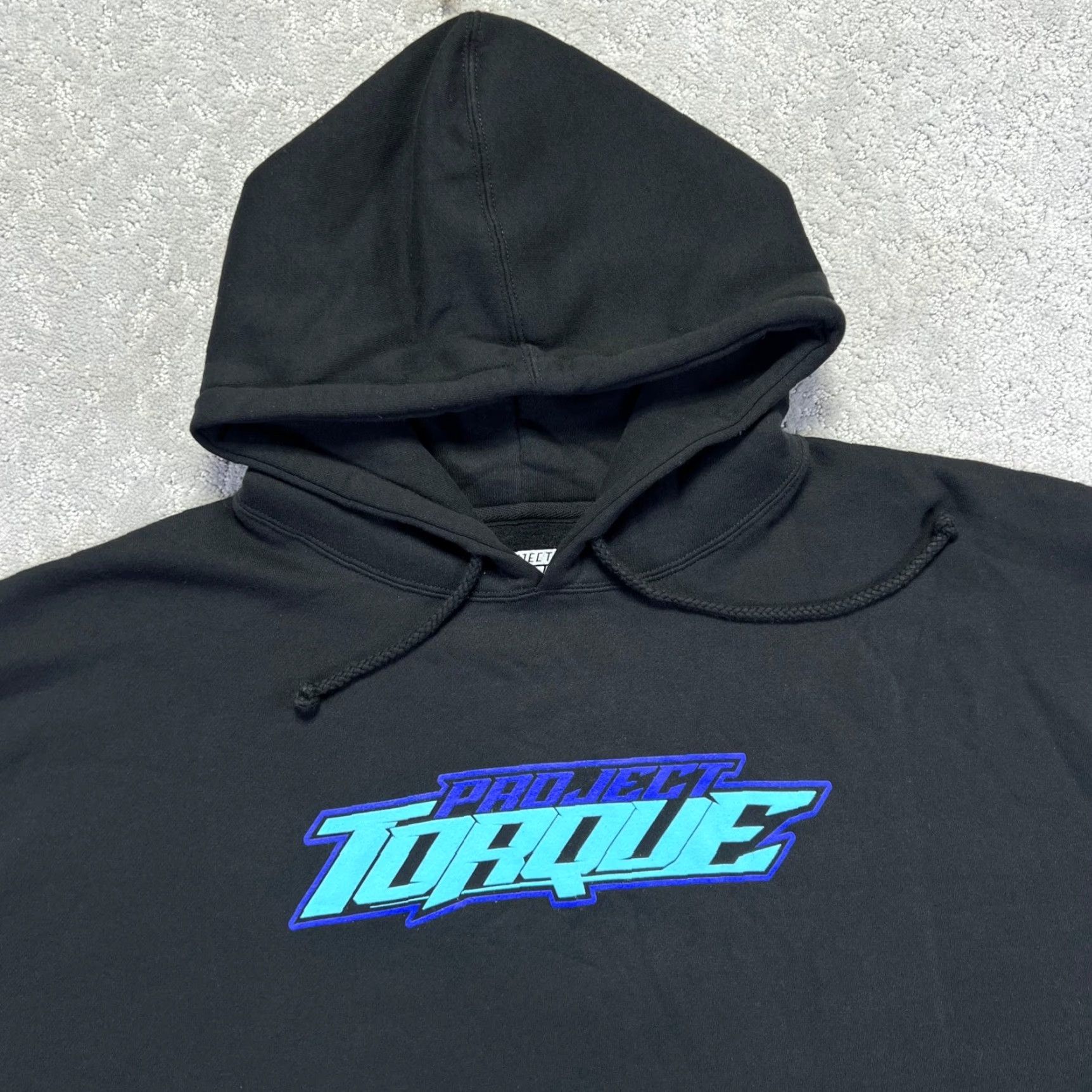 Vintage VINTAGE PROJECT Torque Garage Hoodie Mens 3X Black Graphic Print Hooded Pockets 3XL Men Chevrolet OBS Truck Neon Logo Graphic Sweatshirt Size US XXL / EU 58 / 5 - 3 Thumbnail