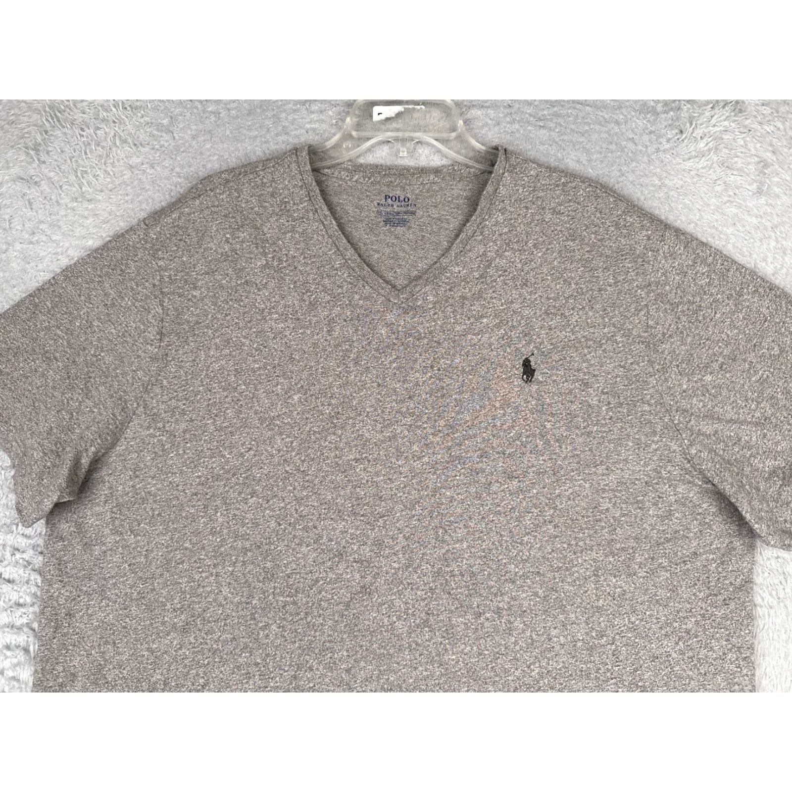 Ralph Lauren Ralph Lauren Polo Shirt Men 2XL Gray Cotton Short Sleeve V-Neck Embroidered Pony Jersey Size US XXL / EU 58 / 5 - 4 Thumbnail