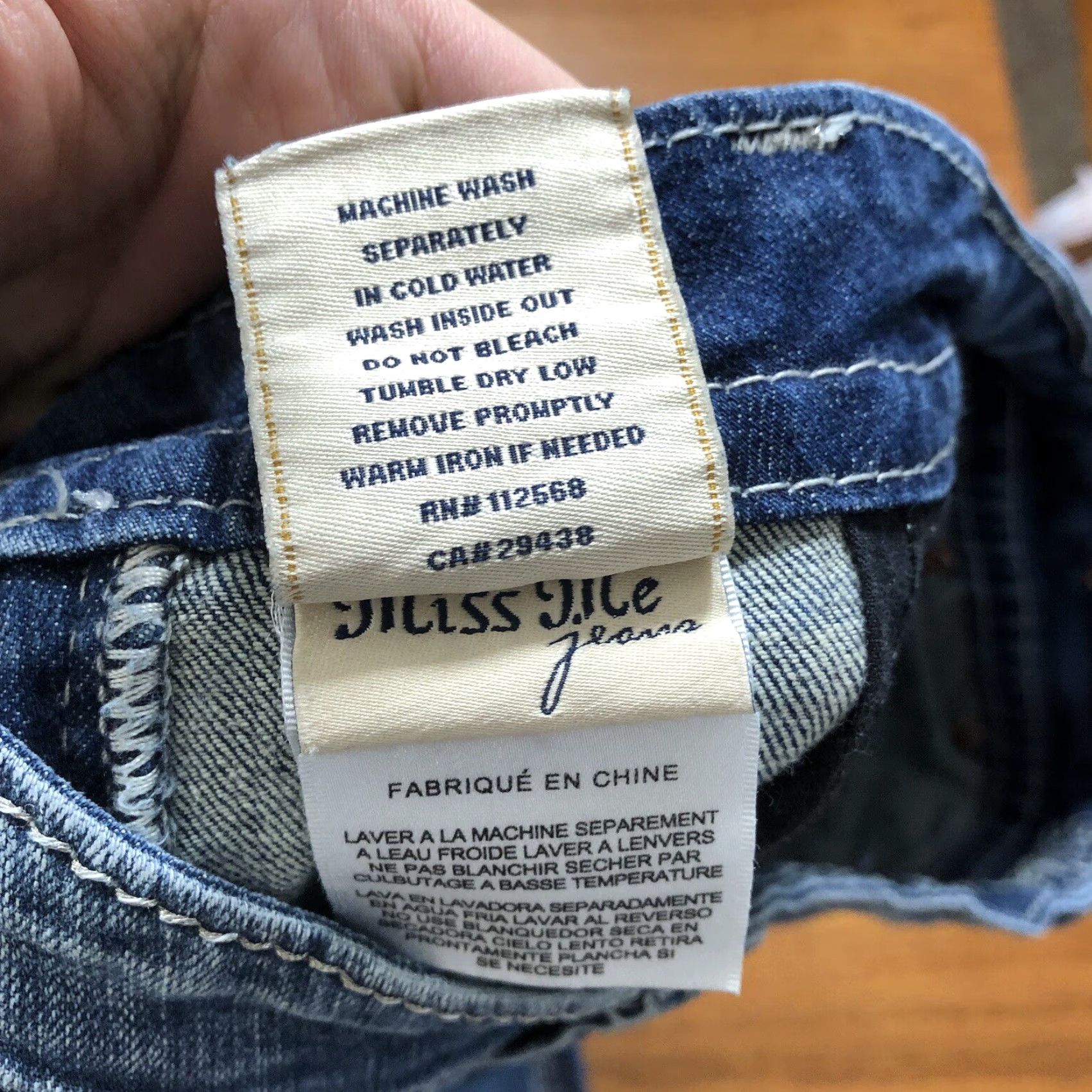 Miss Me Miss Me Jeans Women 5-Pocket Denim Boyfriend Regular Rise 8in Distressed Dark Wash Blue 26 X 24 IN Womens Jeans Size 29" - 6 Thumbnail