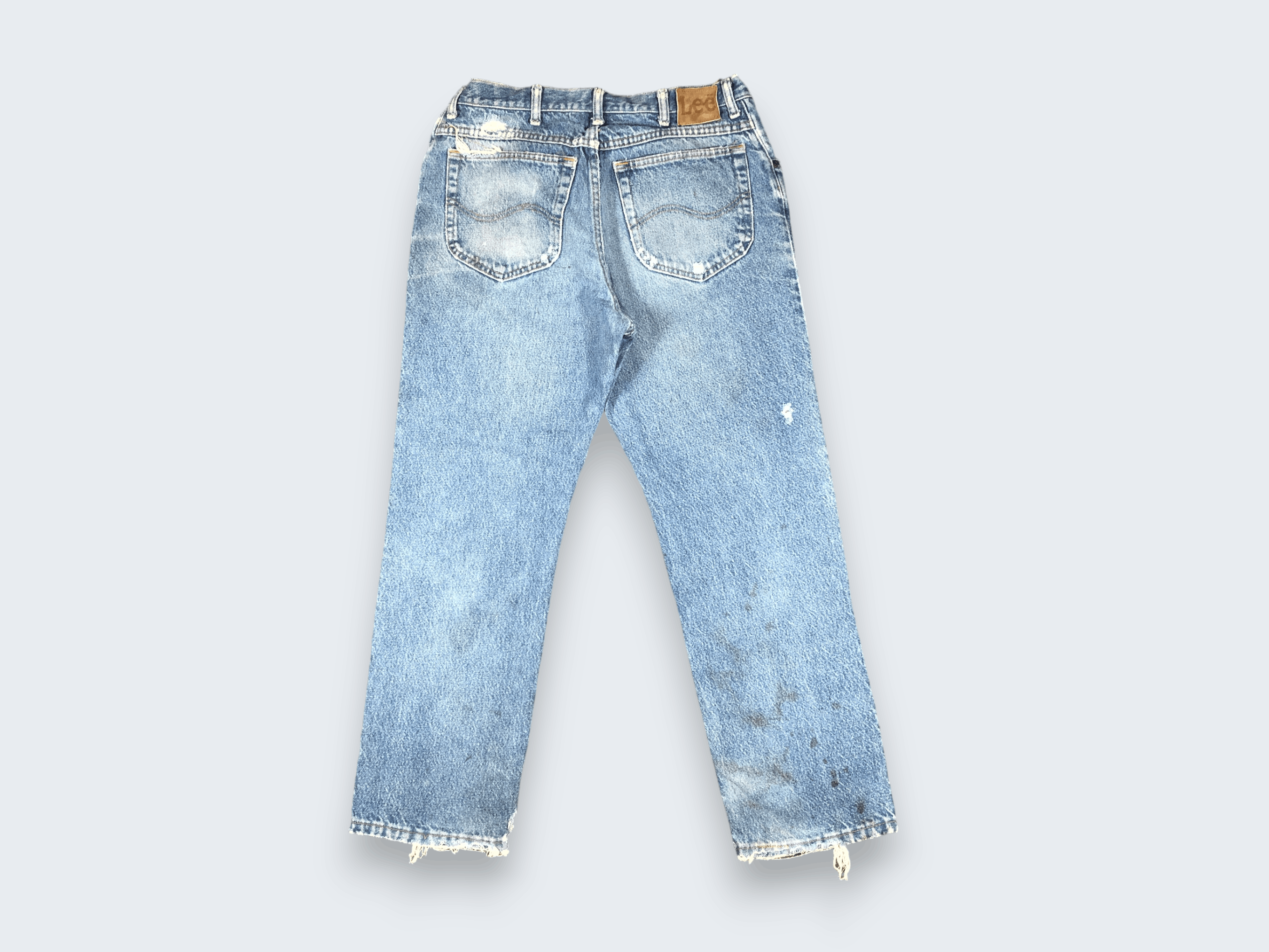 Lee × Vintage Vintage 90s Lee Light Blue Wash Distress L713 Size US 32 / EU 48 - 5 Thumbnail