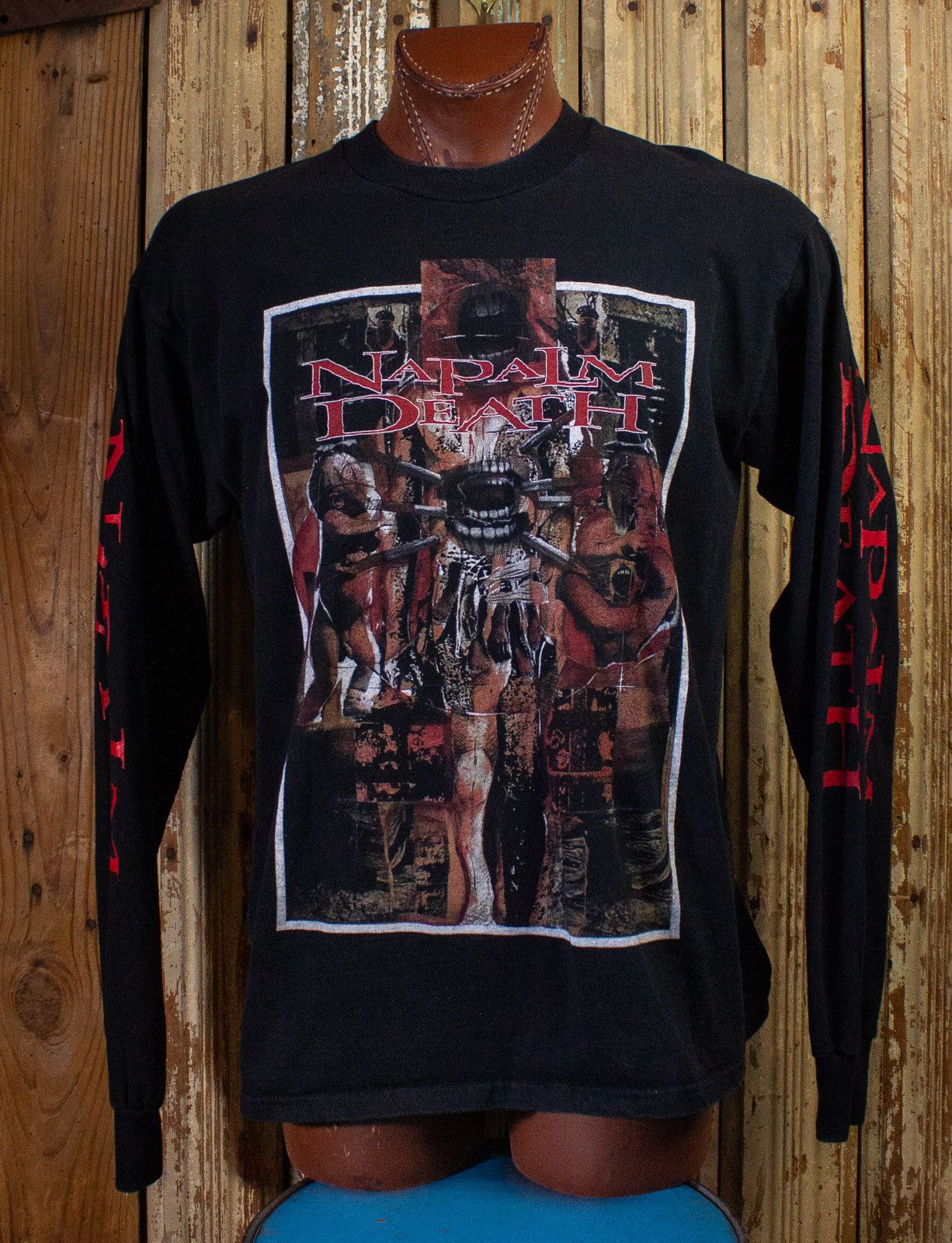 image of Band Tees x Vintage Napalm Death Inside The Torn Apart Concert T Shirt 1997 in Black (Size XL)