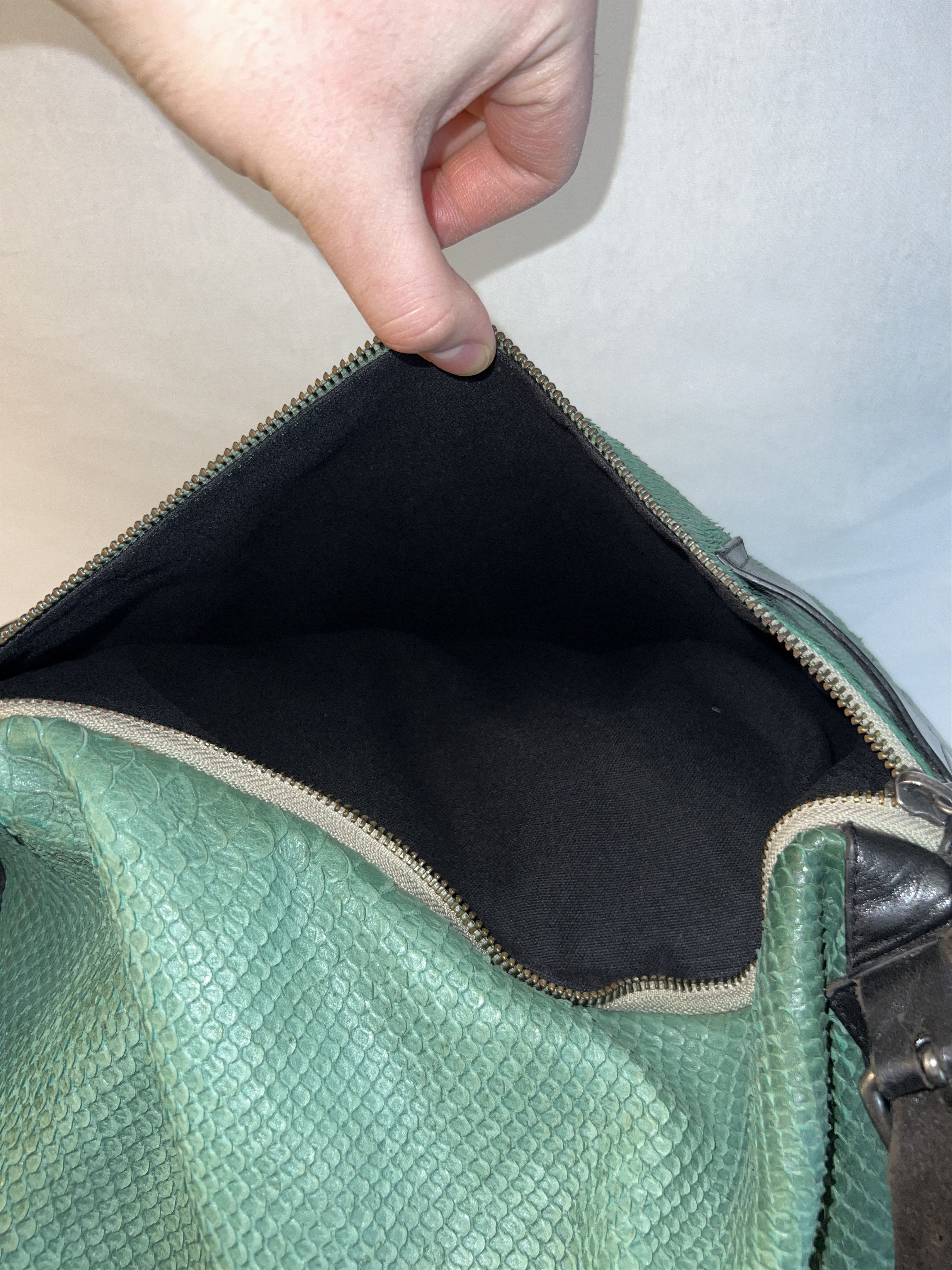 Dries Van Noten Dries Van Noten - Green Leather Payton Embossed XL Backpack Size ONE SIZE - 10 Thumbnail