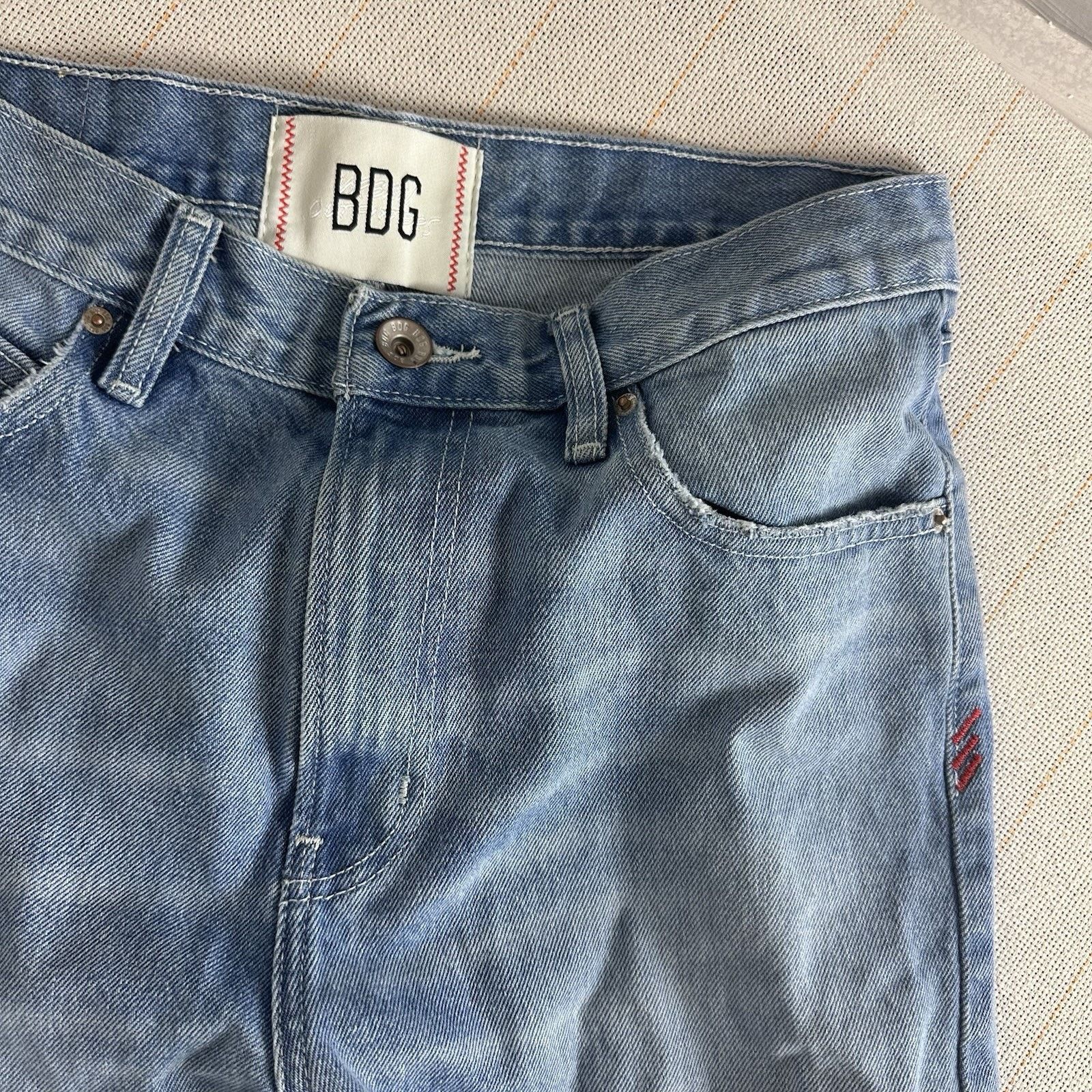 Bdg BDG Urban Outfitters Jeans Baggy Fit Destroyed Ripped Light Size 29" - 5 Thumbnail