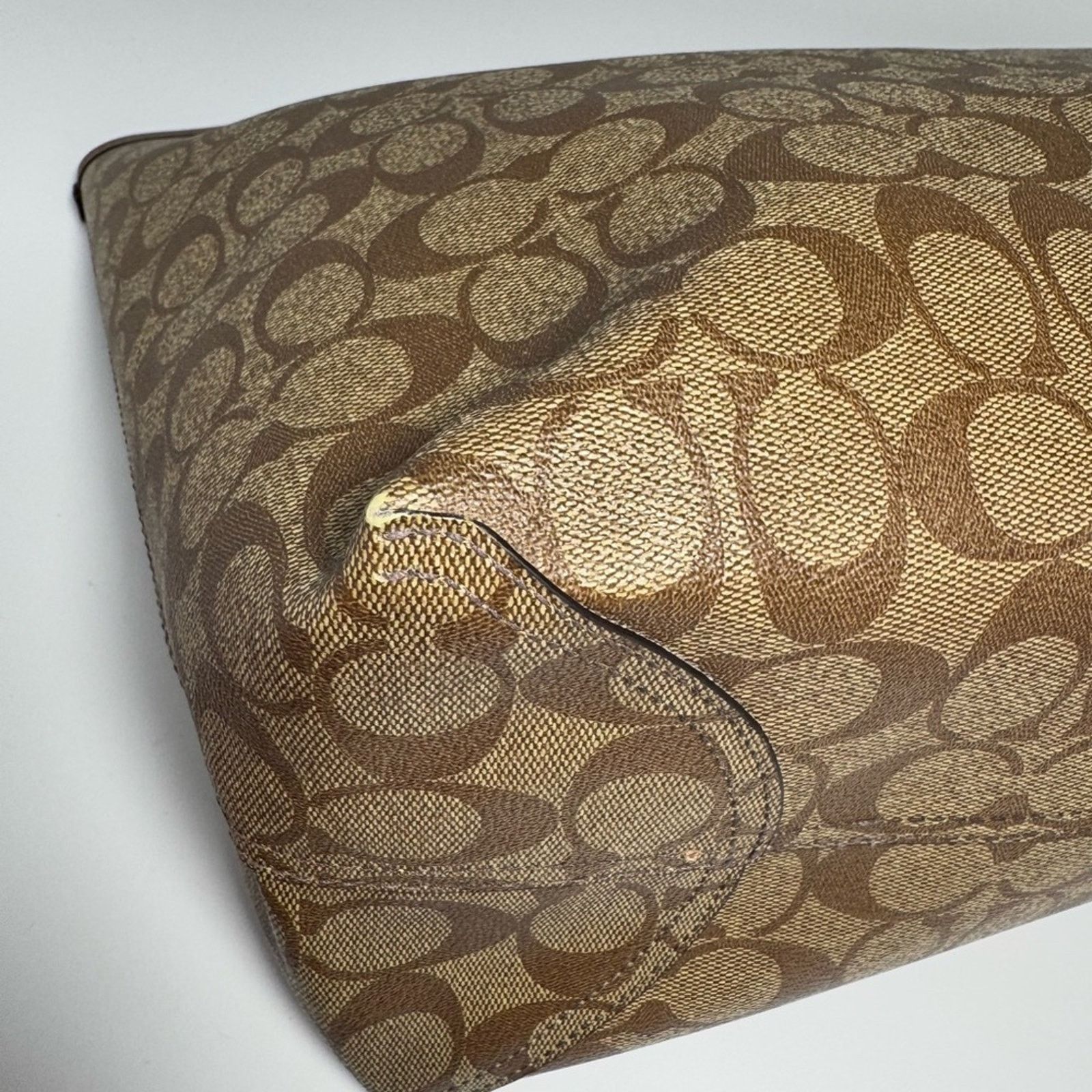 Coach Coach City Tote Brown Monogram Canvas Leather Tote #5696 Size ONE SIZE - 12 Thumbnail