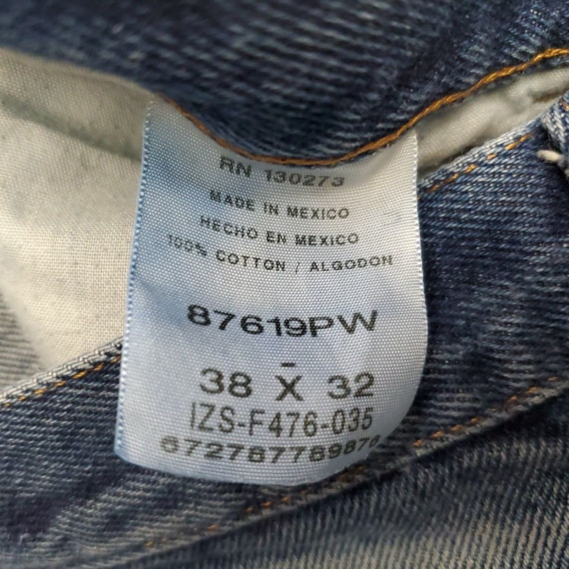 Denime VINTAGE Rustler Jeans Men 38x32 Blue Denim Straight Leg 100% Cotton Jeans Mens Casual Grunge Y2K 90s Size US 38 / EU 54 - 3 Thumbnail