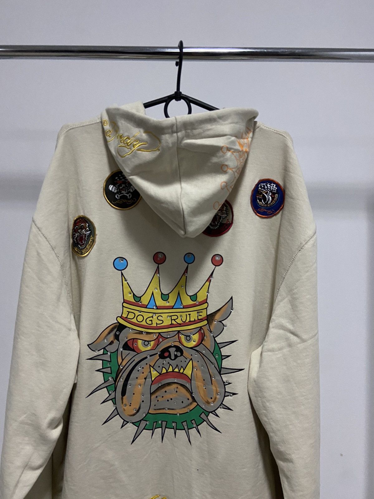 Christian Audigier × Ed Hardy × Vintage Ed hardy Vintage Hoodie Big Logo dogs rule bulldog Size US XXL / EU 58 / 5 - 4 Thumbnail