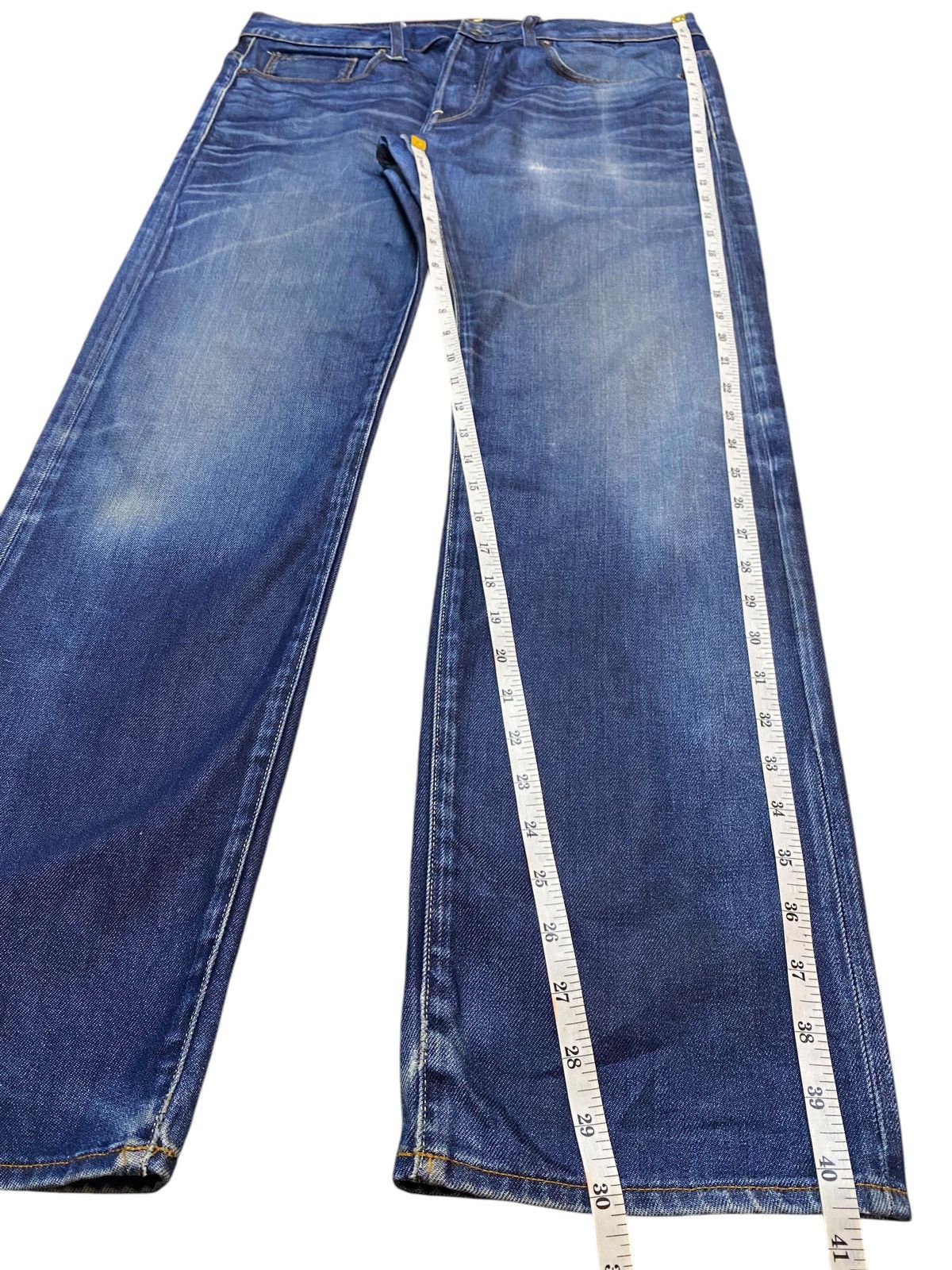 Raw State Vintage G Star Raw Blue Wash Distressed Slim Jeans Size US 36 / EU 52 - 11 Thumbnail