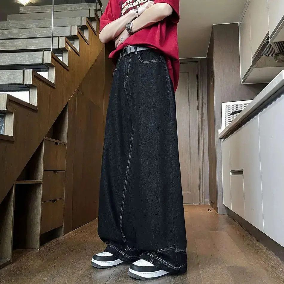 Japanese Brand Retro loose wide leg slightly flared jeans Size US 32 / EU 48 - 5 Thumbnail