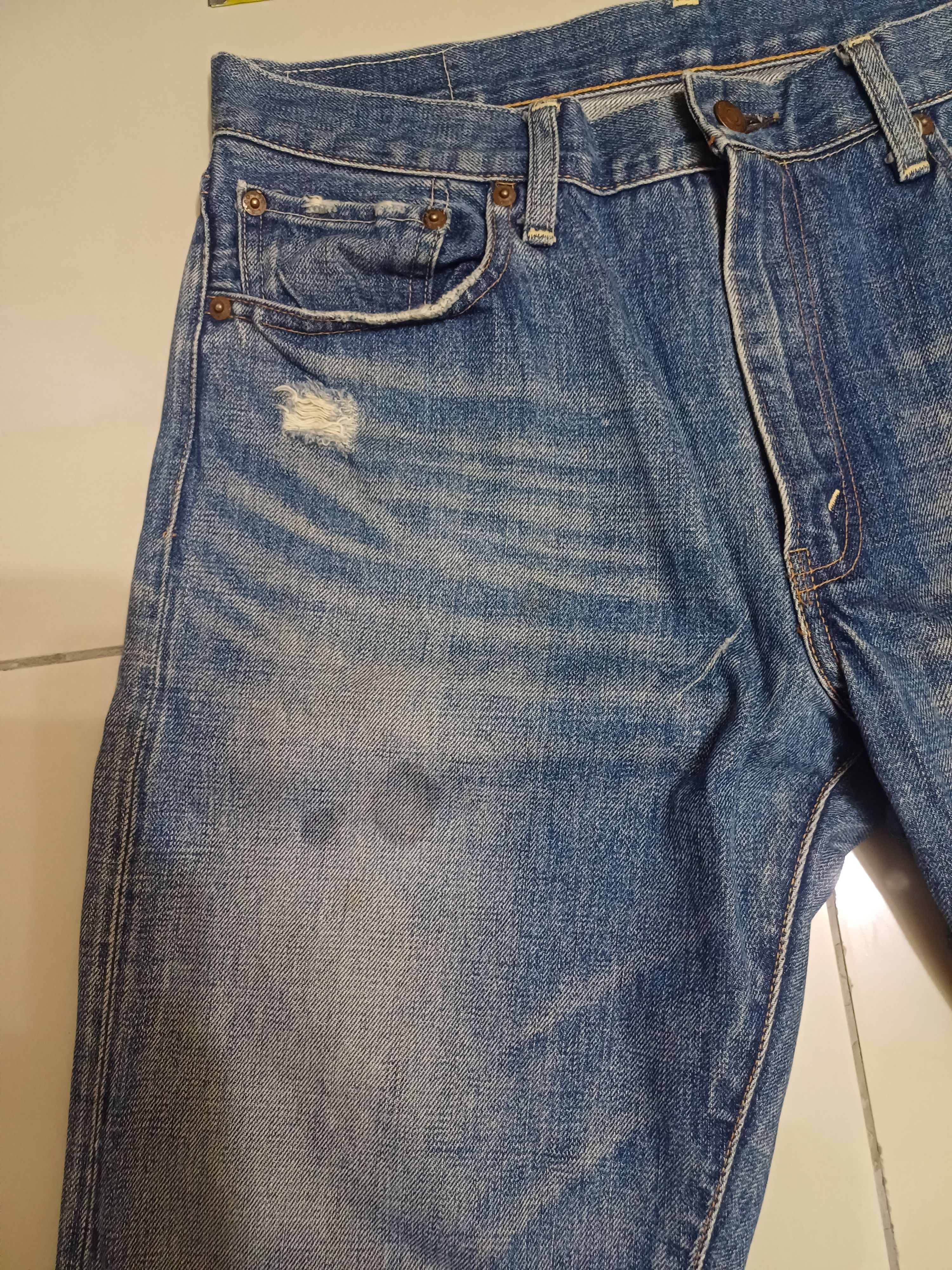 Levi's Made & Crafted × Levi's Vintage Clothing Distressed selvedge jeans... LEVIS 505 Size US 32 / EU 48 - 11 Thumbnail