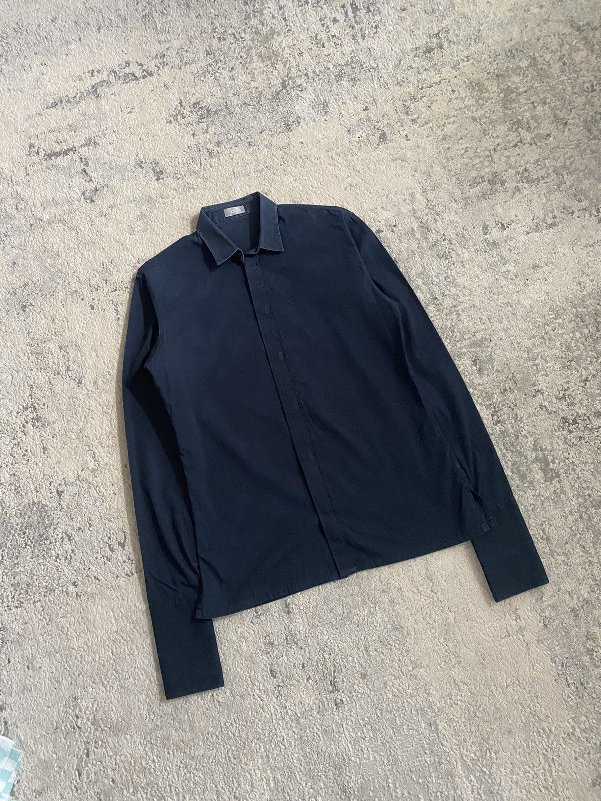 Dior × Hedi Slimane Dior Homme - AW02 "Reflexion" Cotton Dress Shirt Size US M / EU 48-50 / 2 - 3 Thumbnail