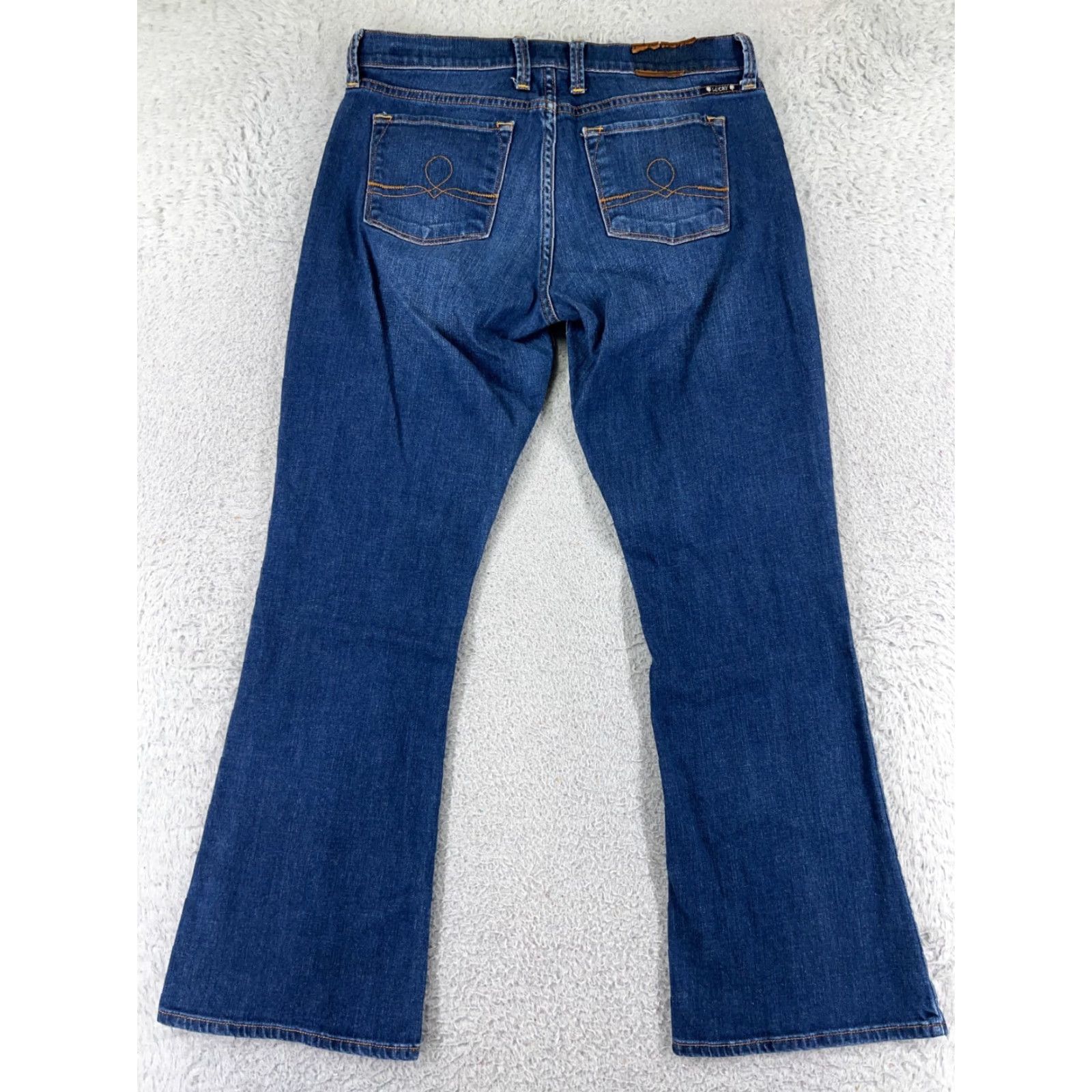 Lucky Brand Lucky Brand Jeans Womens 8 Blue Denim Sofia Ankle 5-Pocket Cotton Blend Leather Zipper Button Size 30" / US 8 / IT 44 - 2 Thumbnail