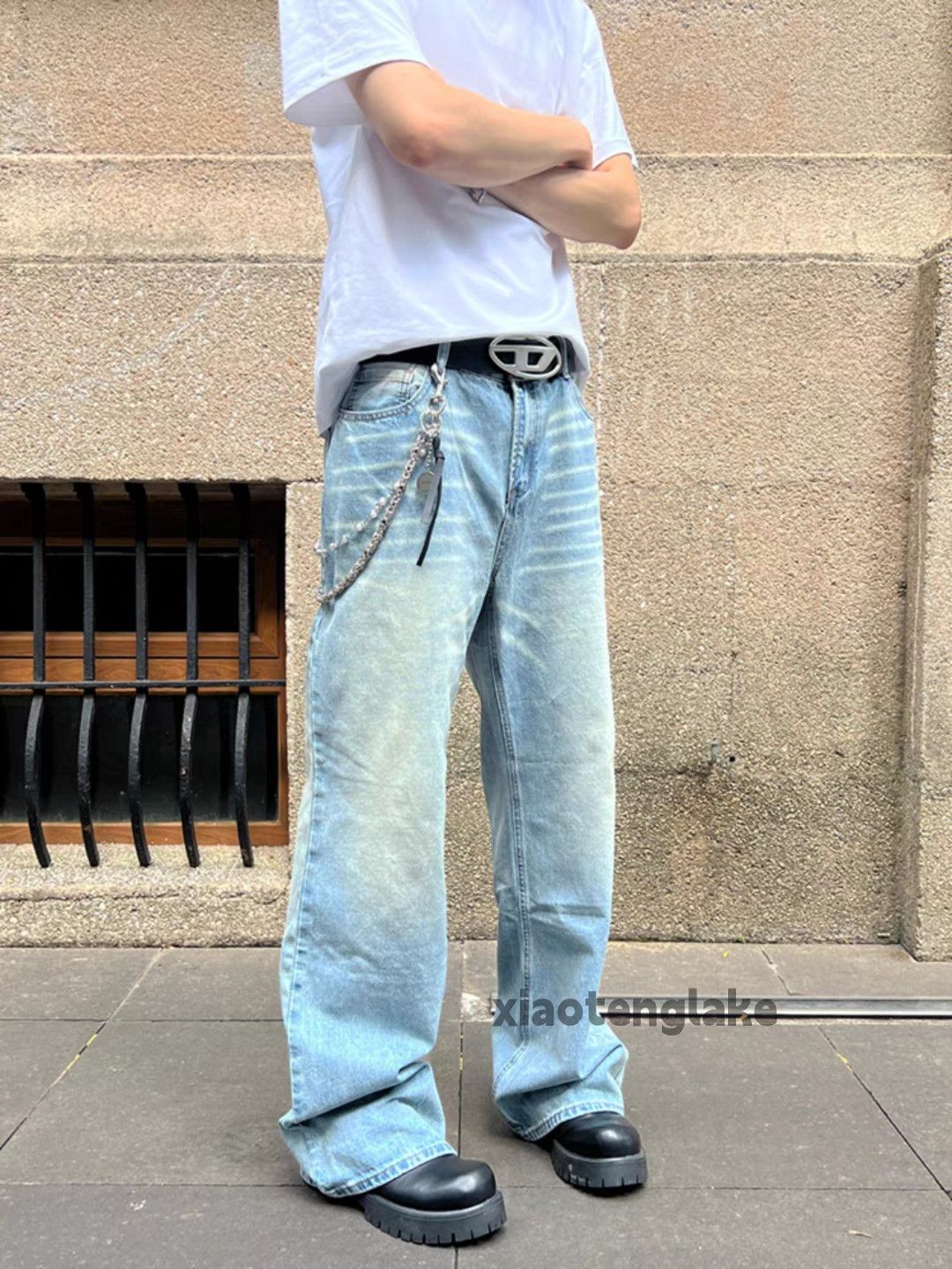 Jean × Vintage washed faded cleanfit skate yuppie baggy jeans Size US 34 / EU 50 - 3 Thumbnail