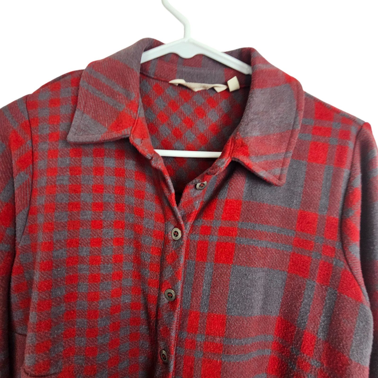 Soft Surroundings Soft Surroundings Womens Paramour Plaid Button Front Shirt Size S / US 4 / IT 40 - 3 Thumbnail