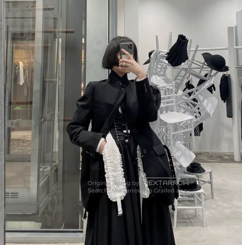 Comme des Garcons Comme Des Garcons Notched Lapel Tie Belt Coat Transformed Size S / US 4 / IT 40 - 3 Thumbnail
