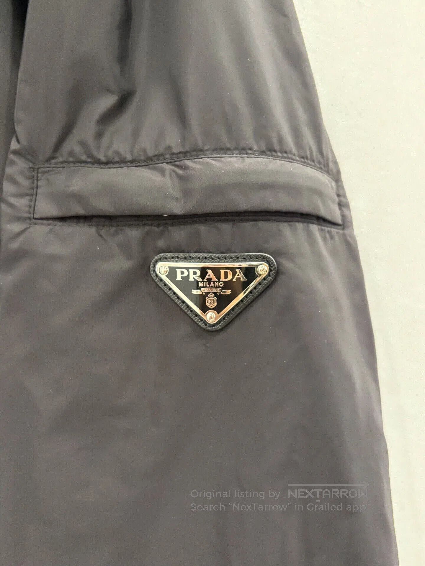 Prada Prada Men's Black Triangle Logo Jacket. Size US L / EU 52-54 / 3 - 4 Thumbnail