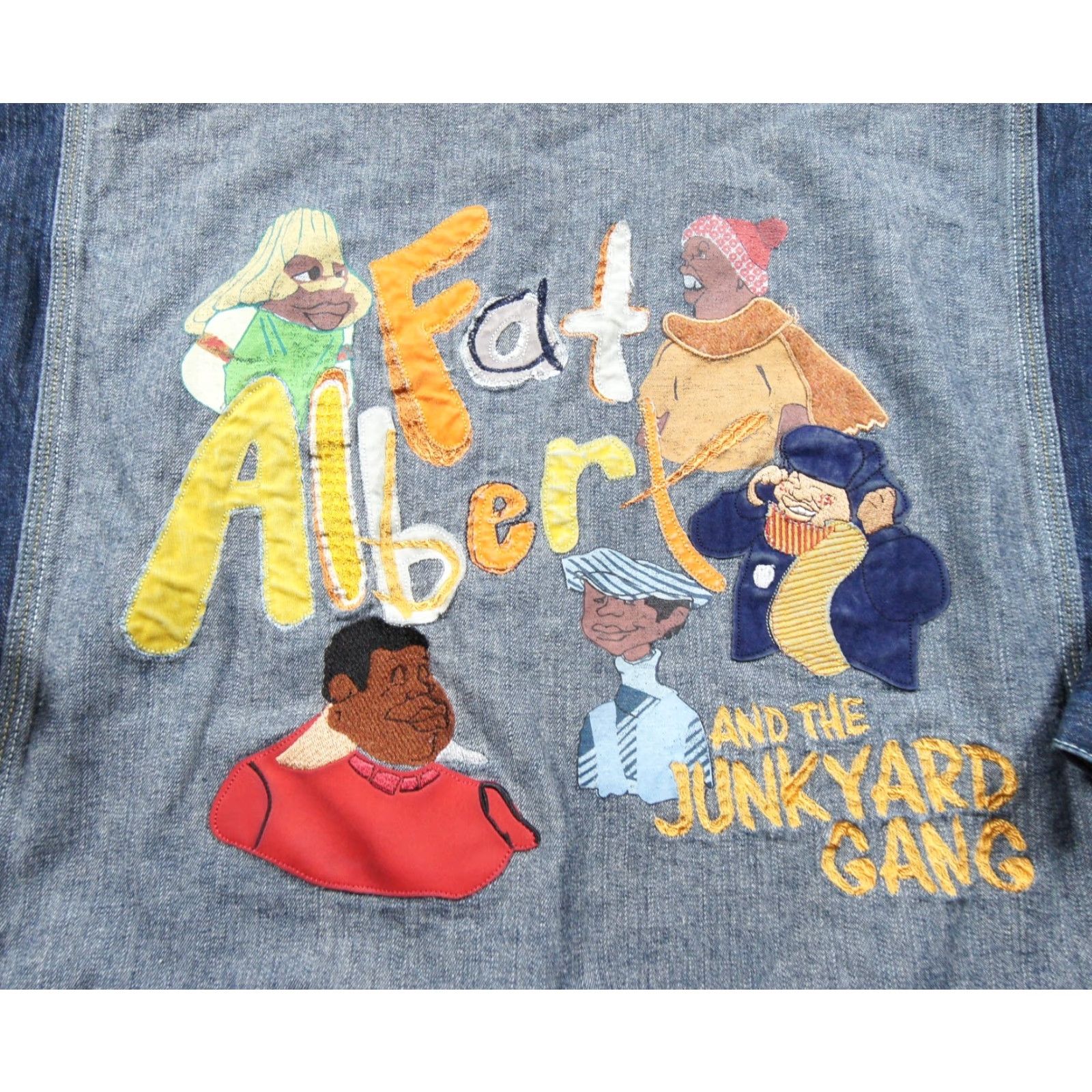 Fubu VINTAGE Fat Albert Jacket Mens 3XL Blue Denim FUBU Bomber Jacket Hip Hop 90s Y2K Men Size US 39 - 5 Thumbnail