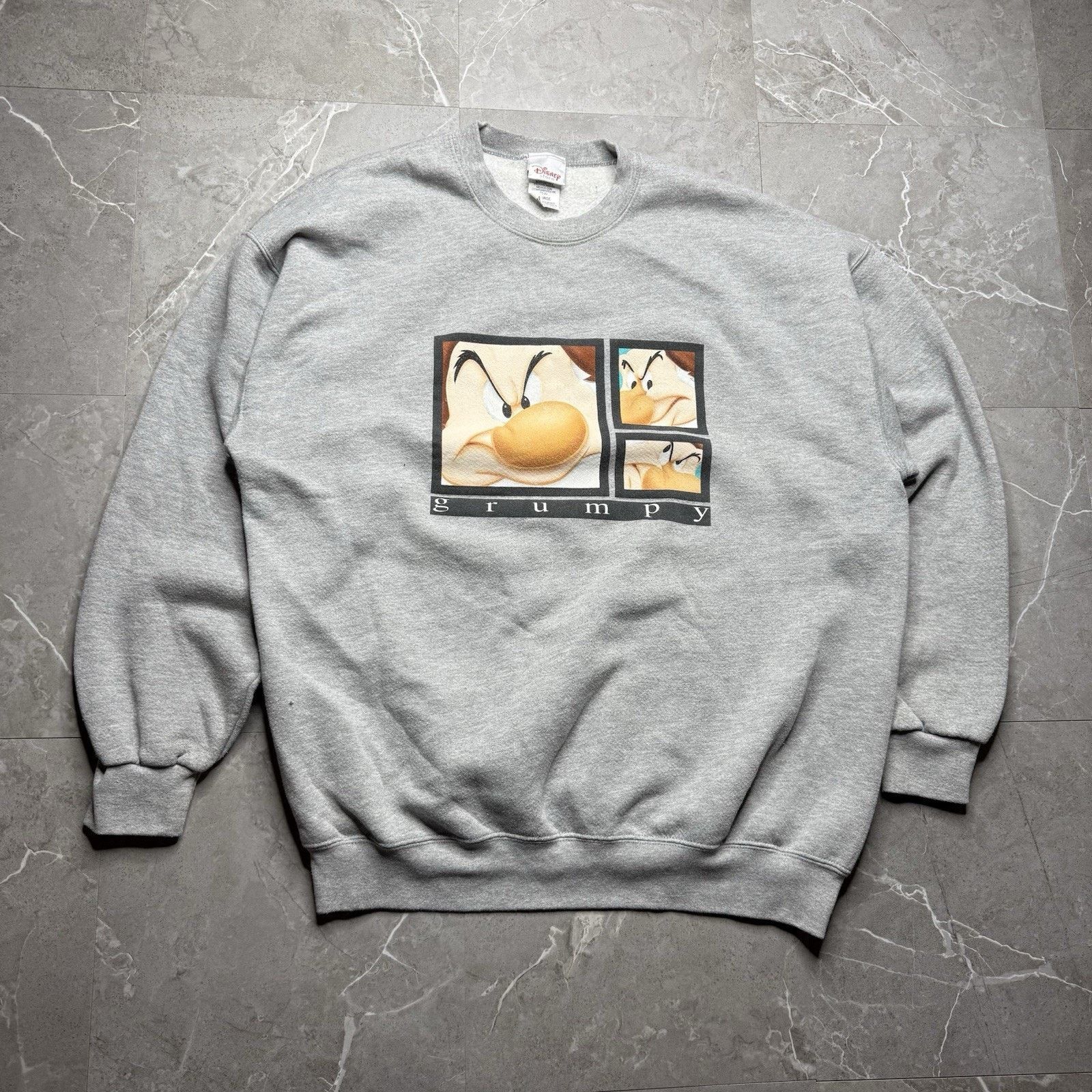 Vintage Vintage The Disney Store Grumpy Box Logo Gray Sweatshirt XL Size US XL / EU 56 / 4 - 2 Thumbnail