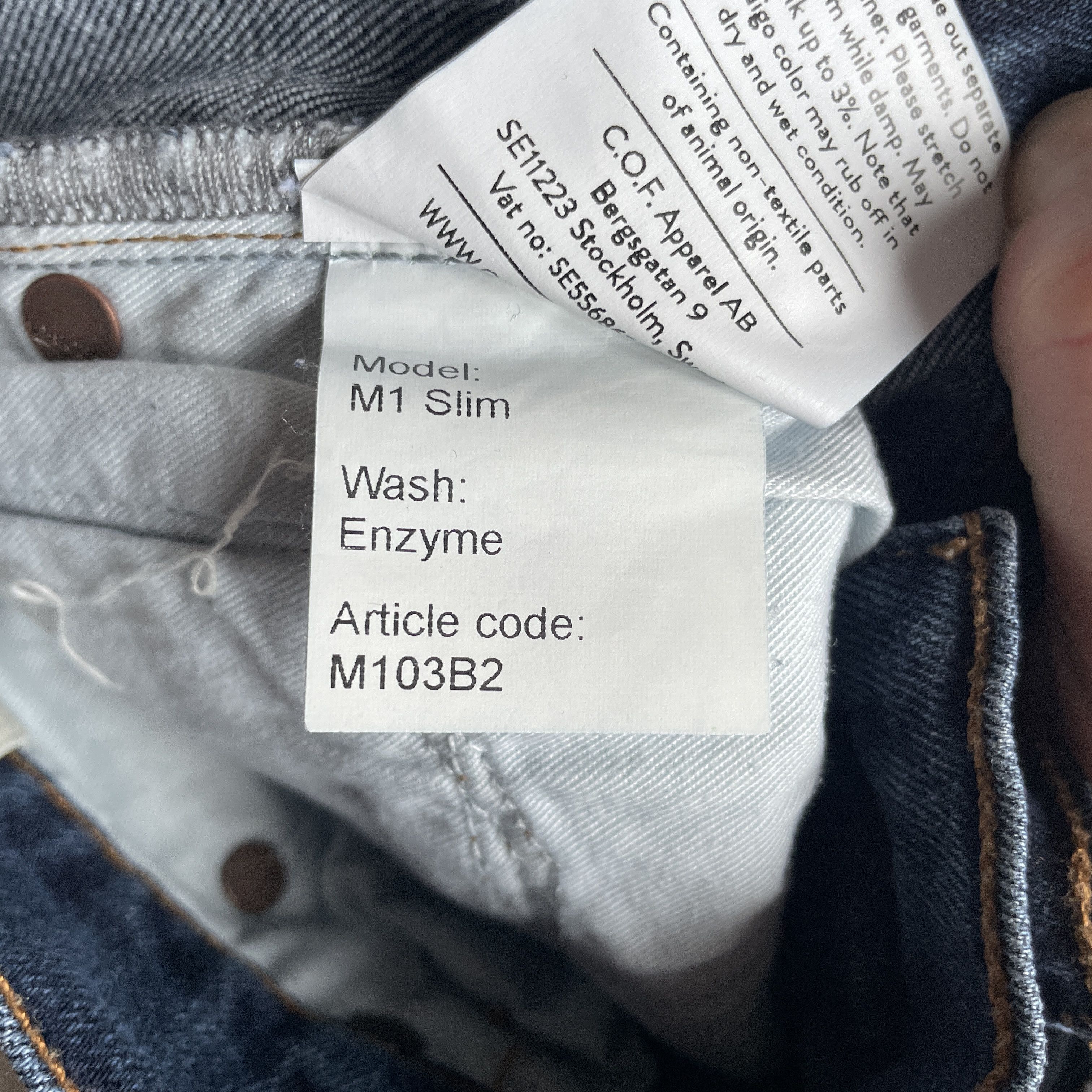C.O.F. Studio C.O.F. Studio M1 Slim Fit Jeans Size 32 Size US 32 / EU 48 - 12 Thumbnail