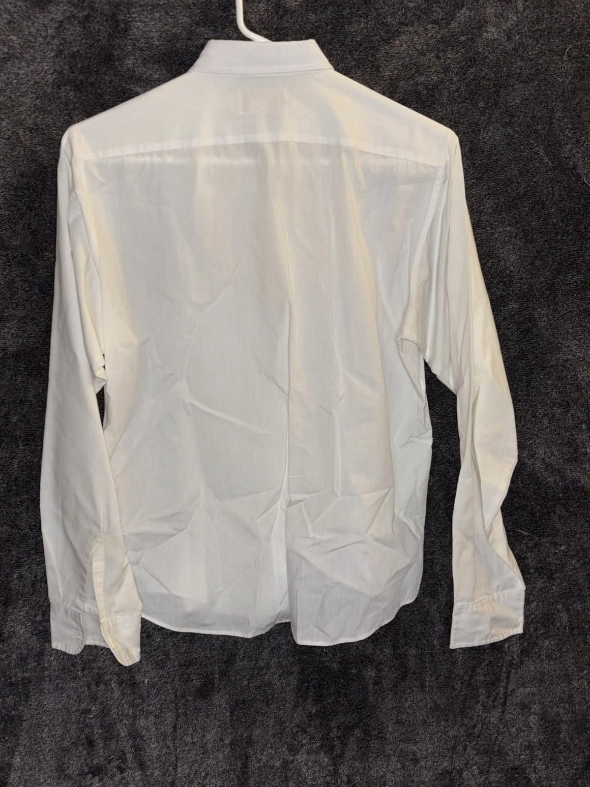 Saddlebred Saddlebred Womens Ivory Tuxedo Pleated Bib Button Blouse Size L / US 10 / IT 46 - 3 Thumbnail