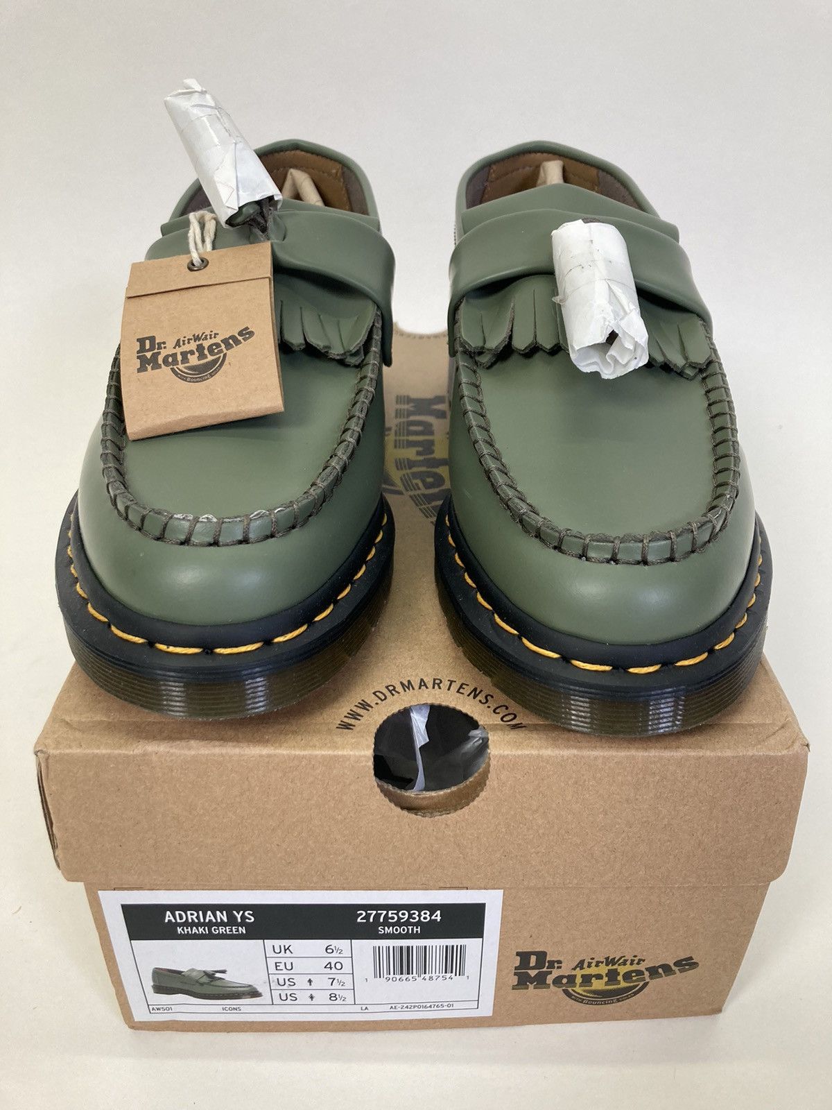 Dr. Martens Khaki Adrian loafers new with tags U.K.6.5/EU 40/US7.5 Size US 7.5 / EU 40-41 - 1 Thumbnail