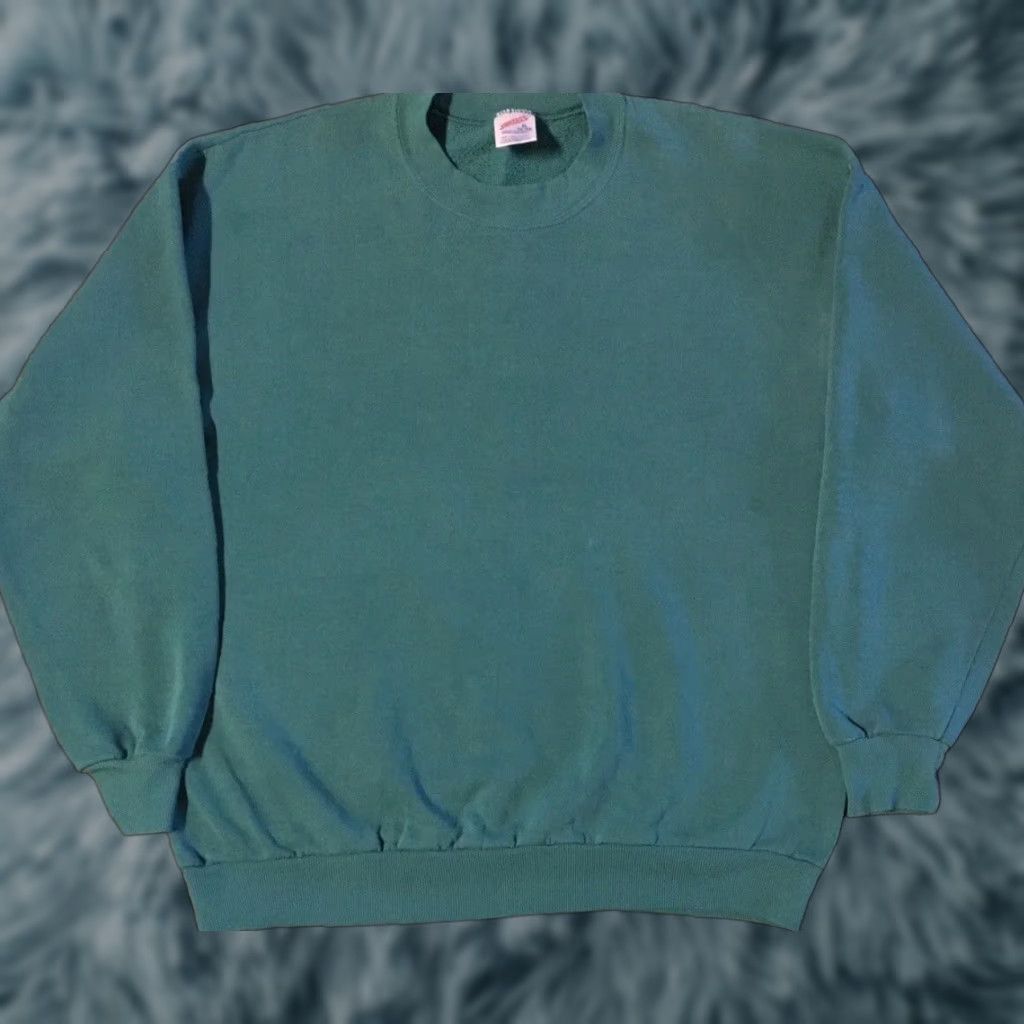 Vintage VINTAGE Jerzees Sweatshirt Hoodie L Green 90s Grunge Punk Biker USAMens Size US L / EU 52-54 / 3 - 1 Thumbnail