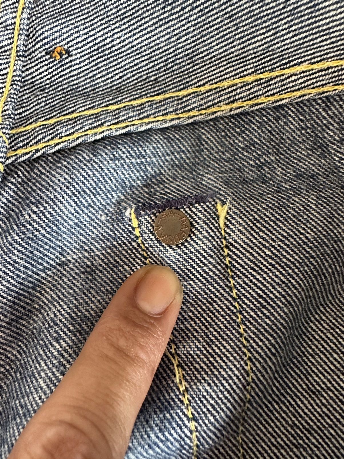 Studio D'Artisan SICKSS! Vintage STUDIO D ARTISAN Denim Lemon Stitch/Selvedge Size US 29 - 14 Thumbnail