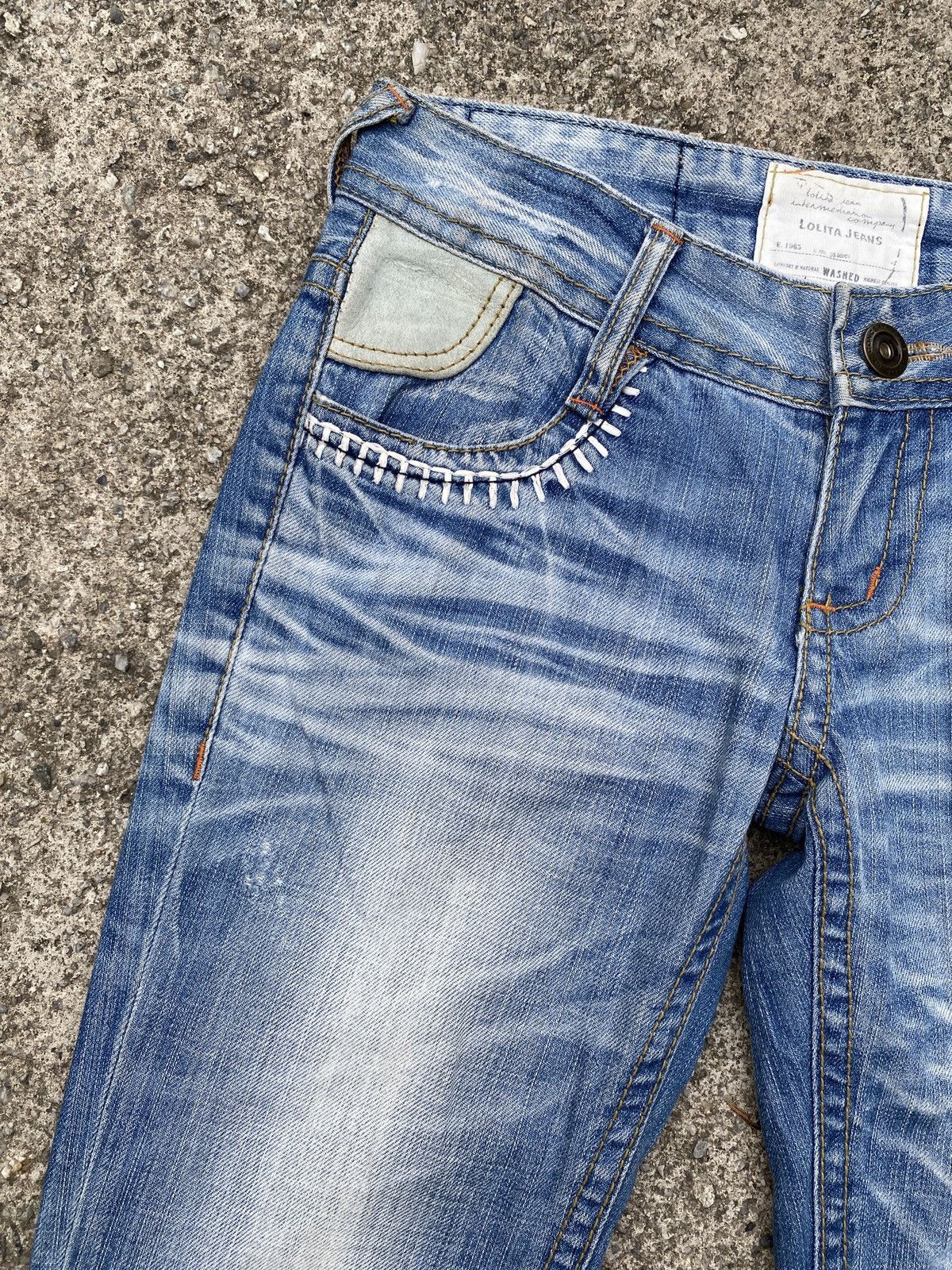 If Six Was Nine × Japanese Brand × Tornado Mart 1990s - Lolita Jeans Japan Claws Mark Washed Flare Denim Size US 29 - 8 Thumbnail