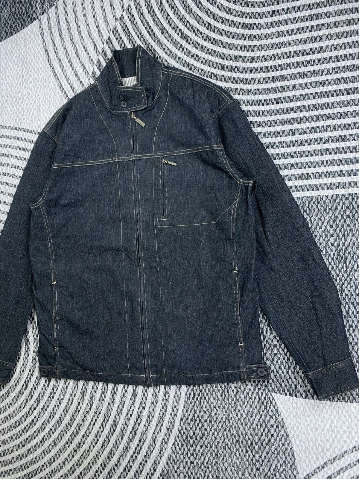 Japanese Brand Vintage British Khaki Rare Dark Grey Zipper Jacket Size US M / EU 48-50 / 2 - 4 Thumbnail