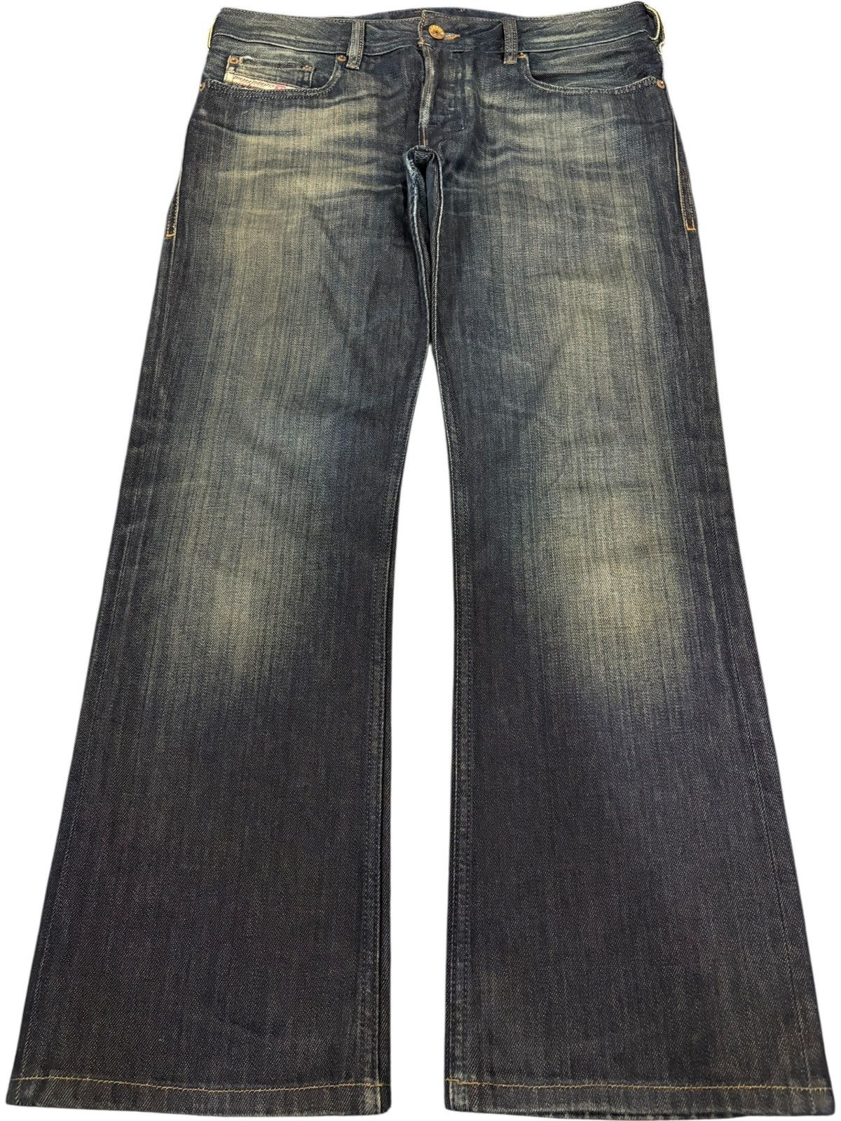 Diesel Vintage Diesel Zatiny Button Fly Mud Wash Flare Jeans Size US 35 - 1 Thumbnail