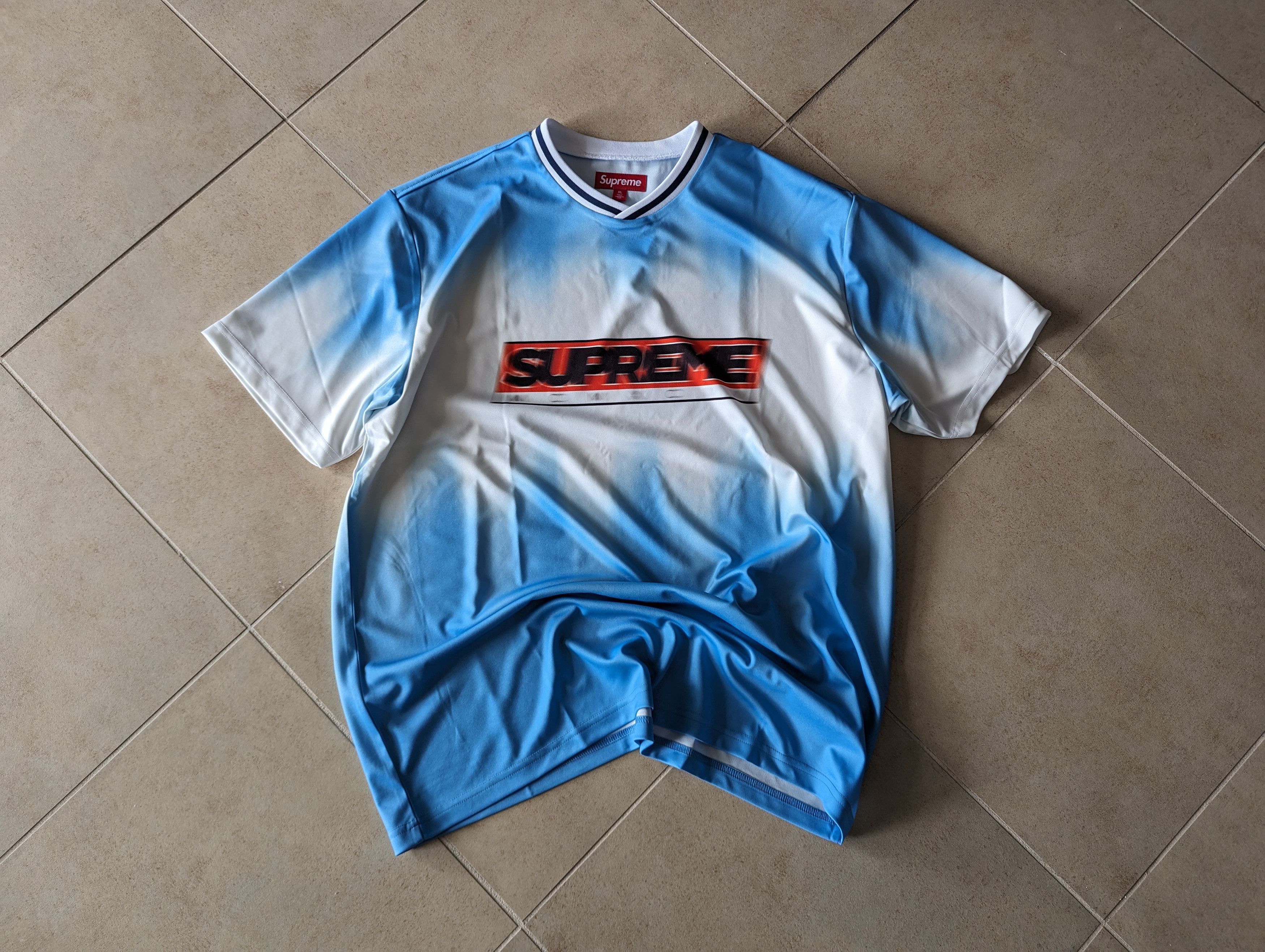 Supreme SUPREME Blur Soccer Jersey blue | Grailed