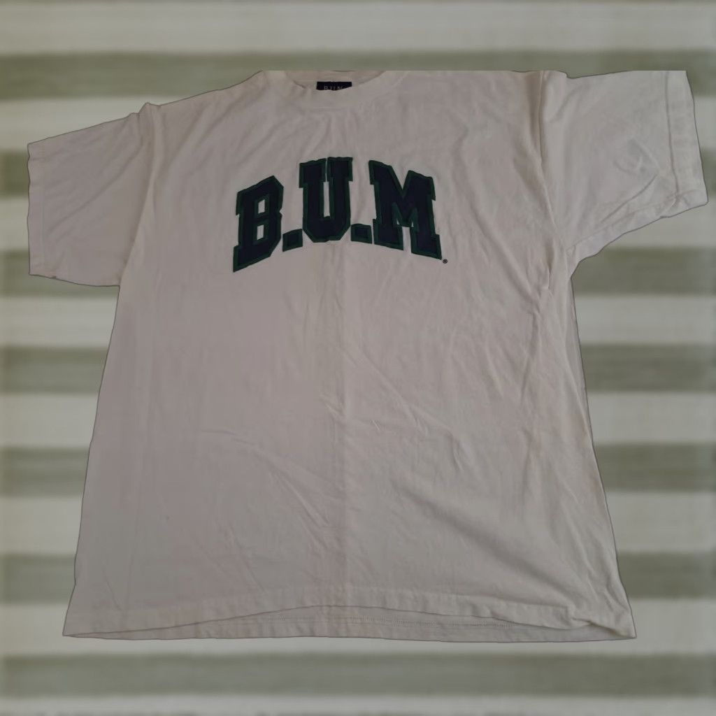 Vintage VINTAGE B.U.M. Equipment Embroidered T-Shirt 2XL White United States 90s Crew Neck Short Sleeve Mens Womens Unisex Adults Canvas Cotton Size US XXL / EU 58 / 5 - 1 Thumbnail