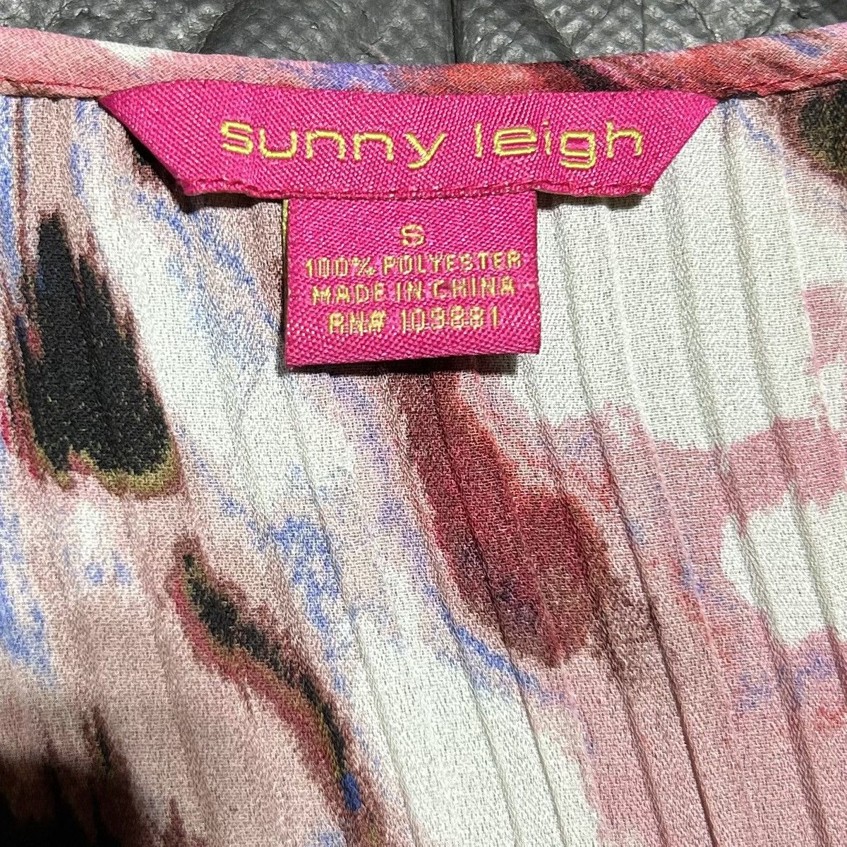 Other Sunny Leigh Ruffle Blouse Pleated Chiffon Watercolor Small Size S / US 4 / IT 40 - 2 Thumbnail